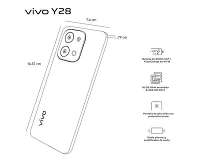 Foto 6 | Celular Vivo Liberado Y28 256 GB Negro