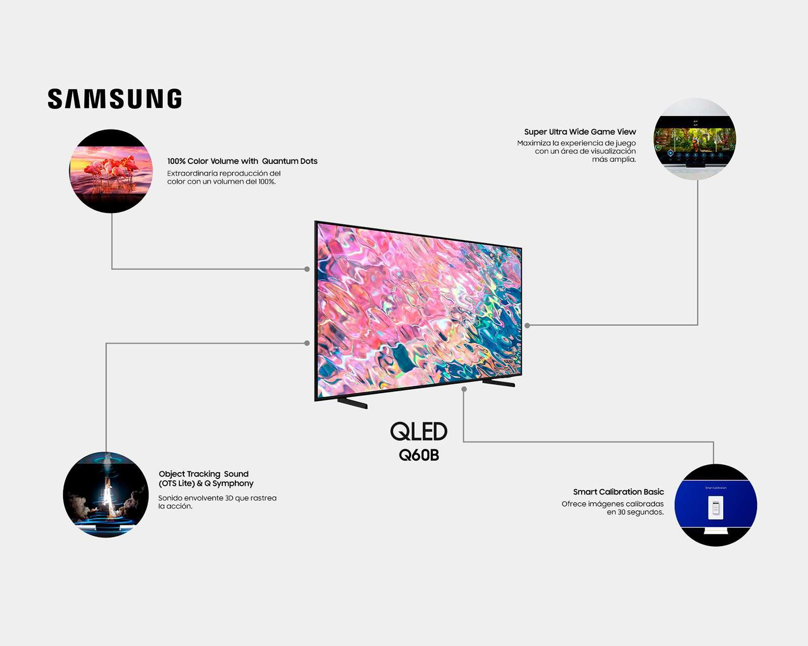 Foto 8 pulgar | Pantalla QLED Samsung 55" Ultra HD 4K Smart TV QN55Q60BAFXZX