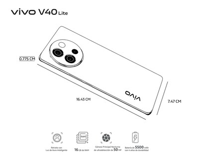 Foto 7 | Movistar Vivo V40 Lite 256 GB Café