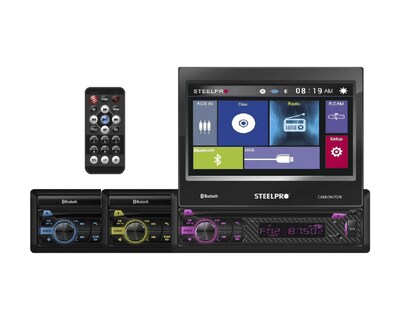 Foto 3 | Autoestéreo Steelpro Con CD Carbon-7070 7' Bluetooth Compatible con Cámara de Reversa Negro
