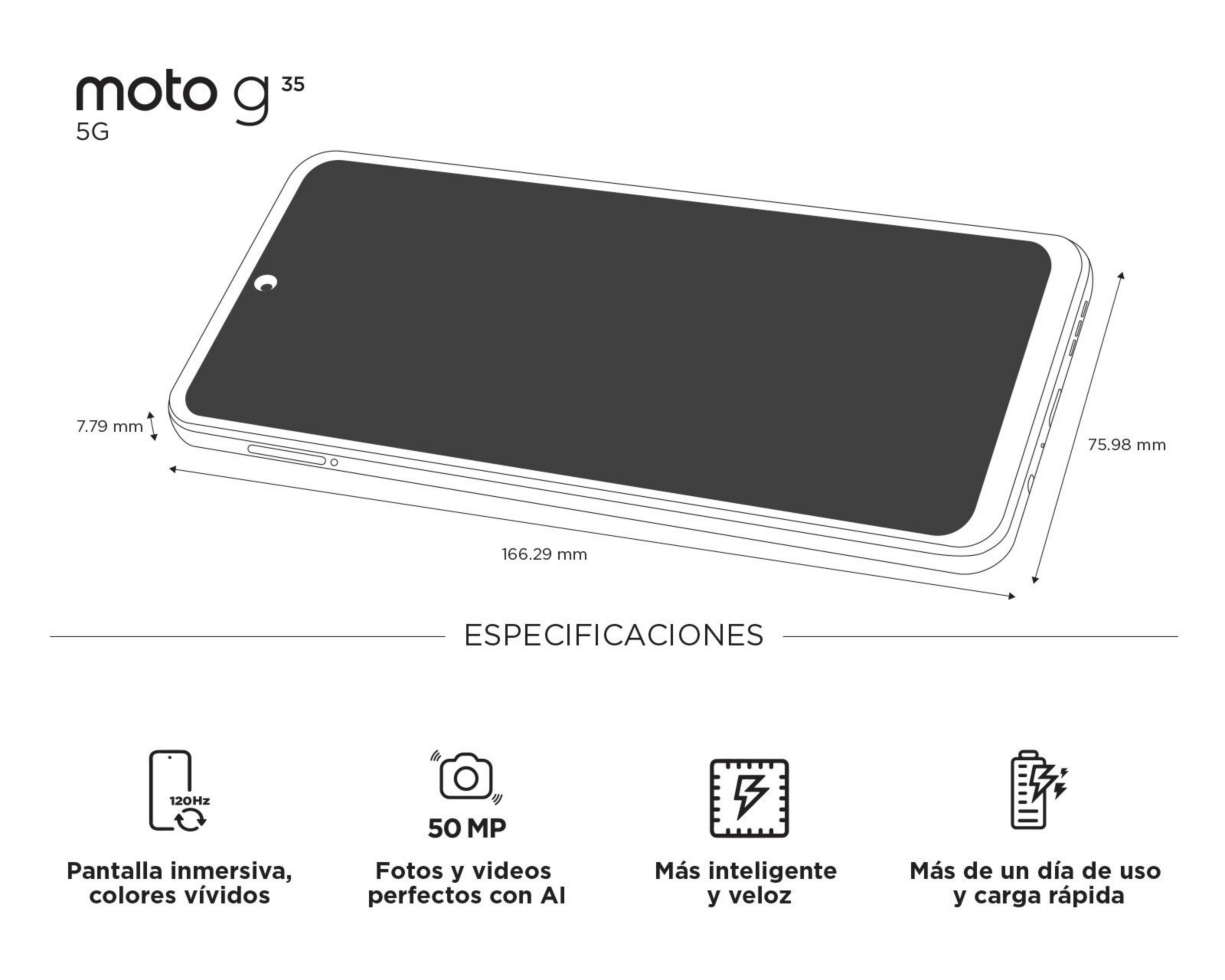 Foto 11 pulgar | Celular Motorola Liberado Moto G35 5G 256 GB Negro