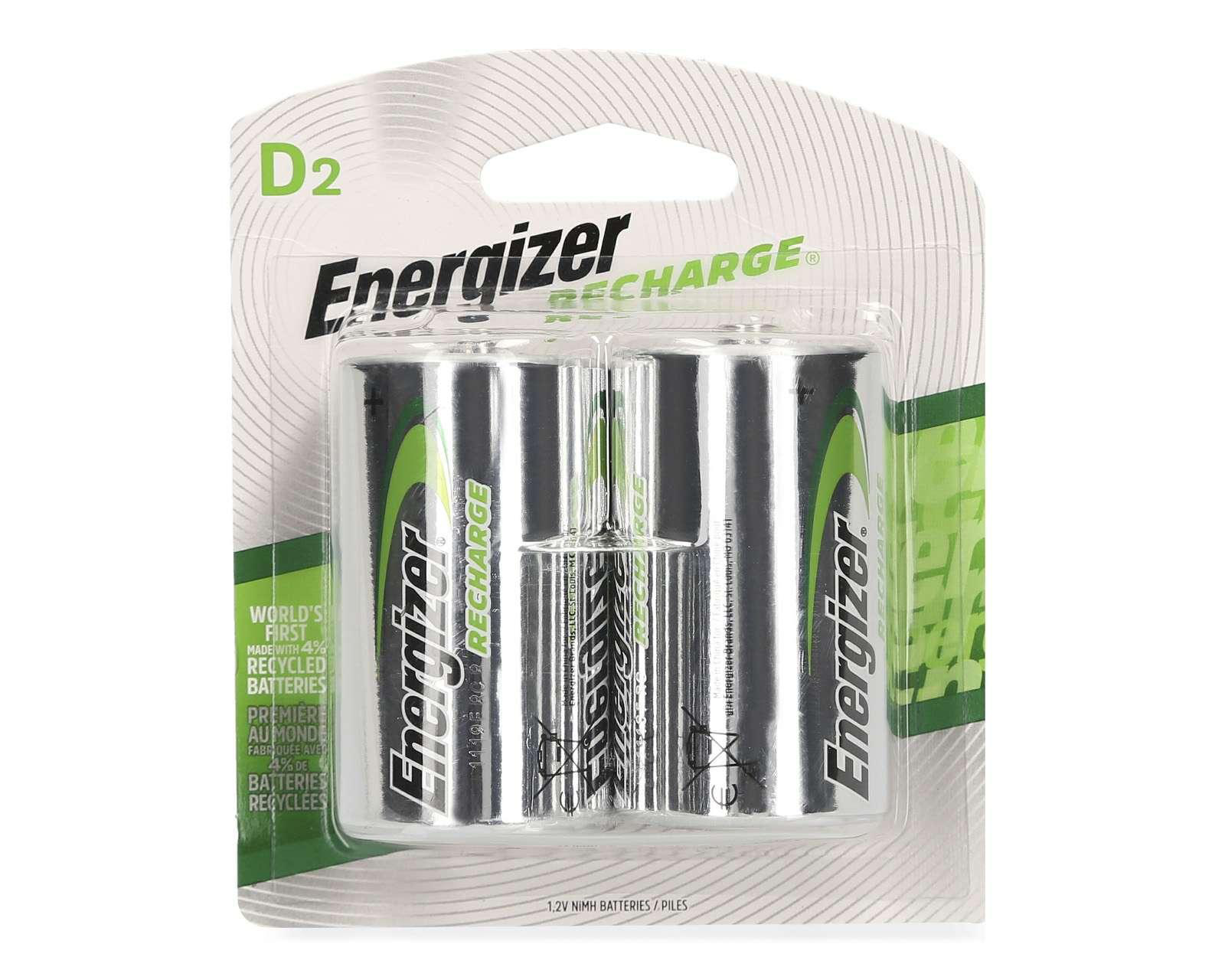 Baterías Recargables Energizer Recharge Tamaño D