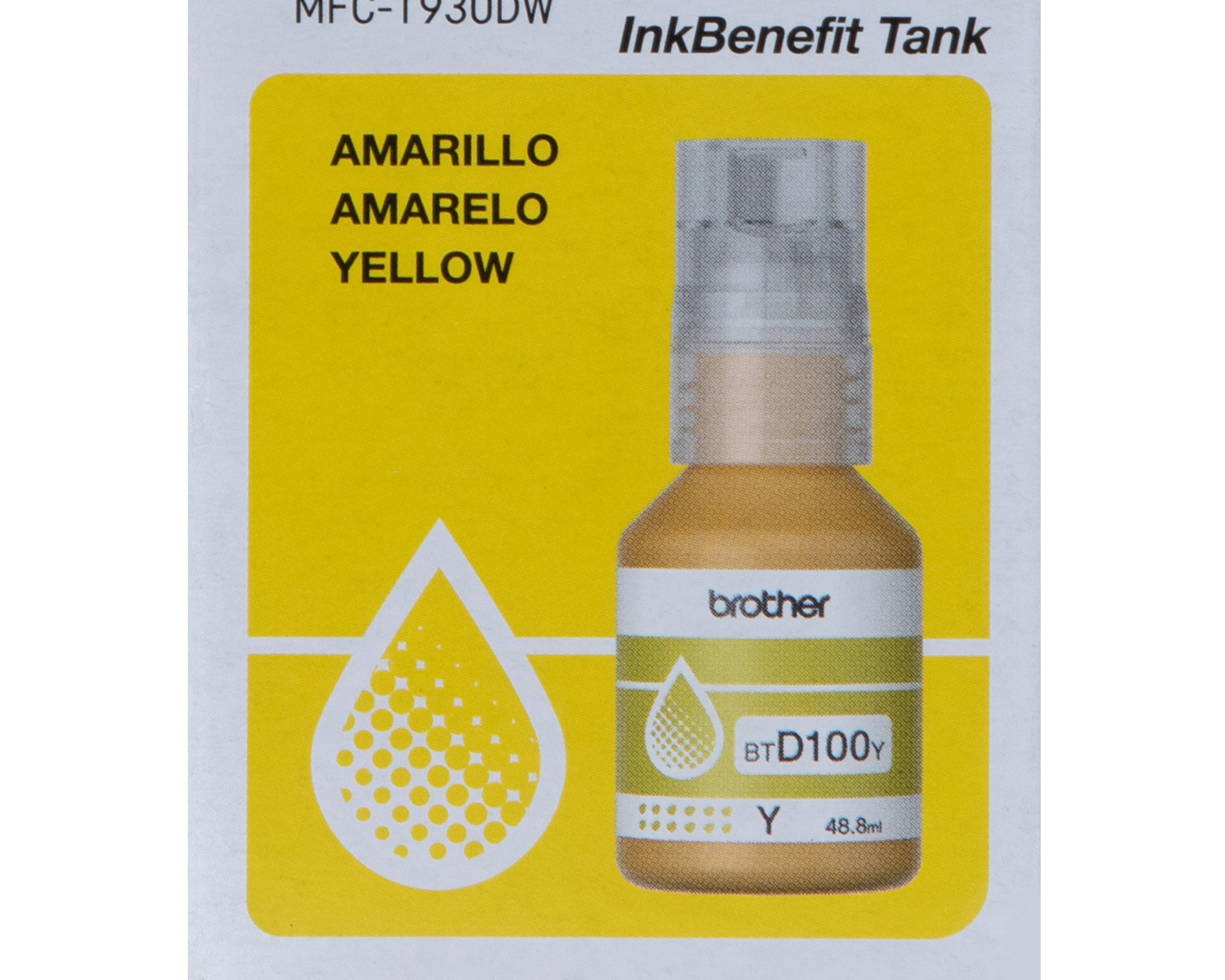 Foto 3 | Cartucho de Tinta Brother BTD100Y Amarillo