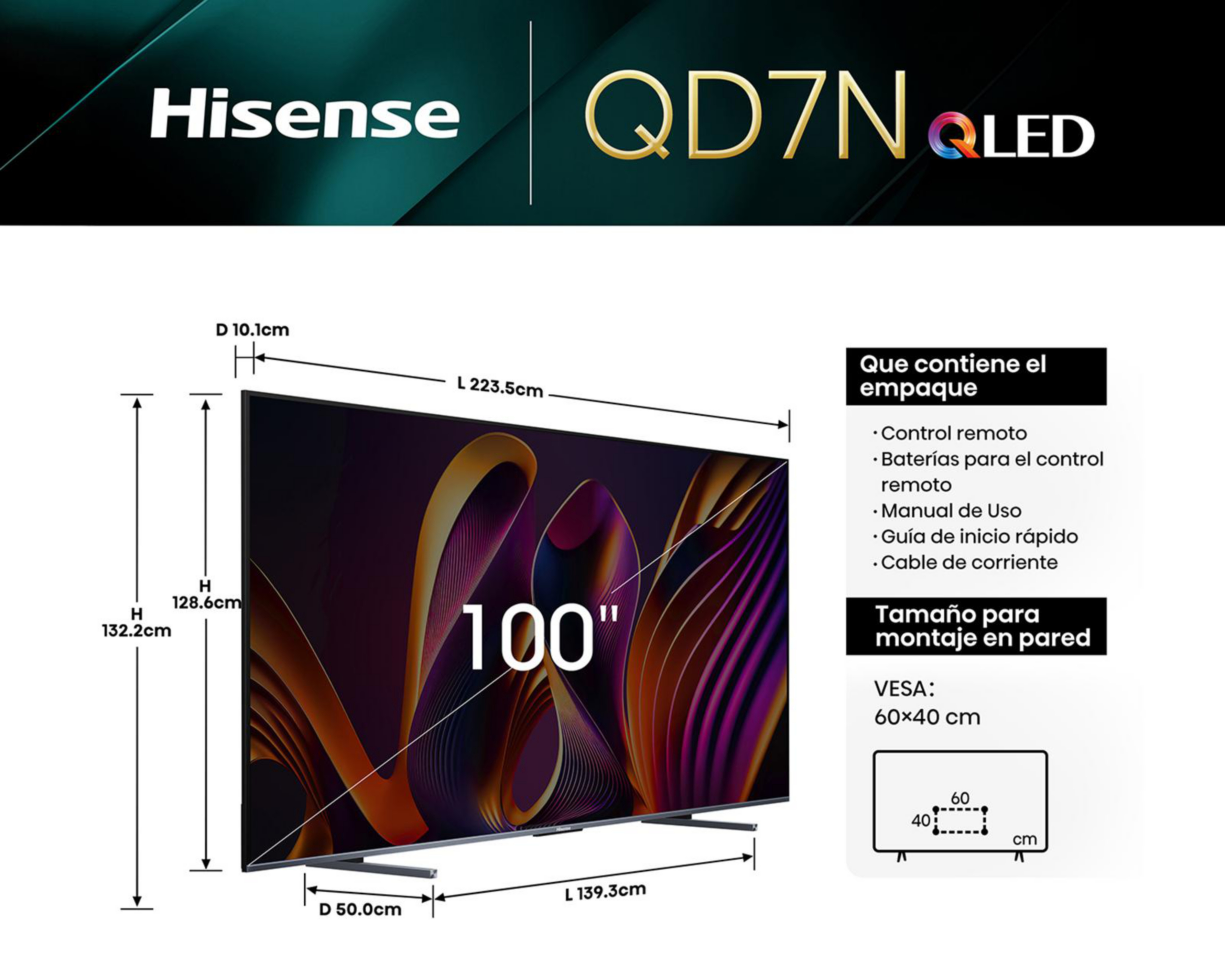 Foto 8 pulgar | Pantalla Smart TV Hisense QLED 100 Pulgadas HD 4K QD7N