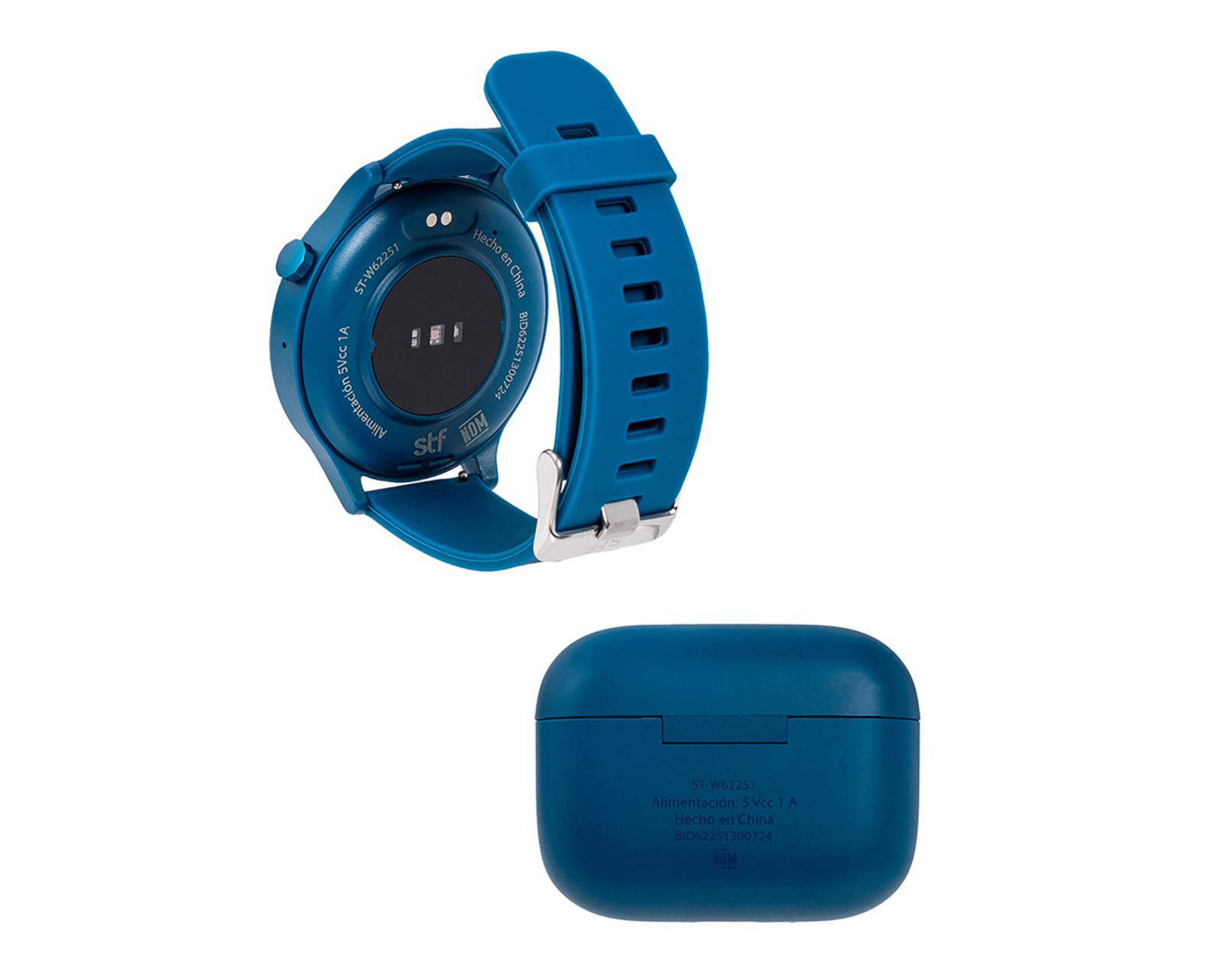 Foto 5 pulgar | Smartwatch SFT Kronos Sound 35 mm Resistente al Agua Azul con Audífonos True Wireless