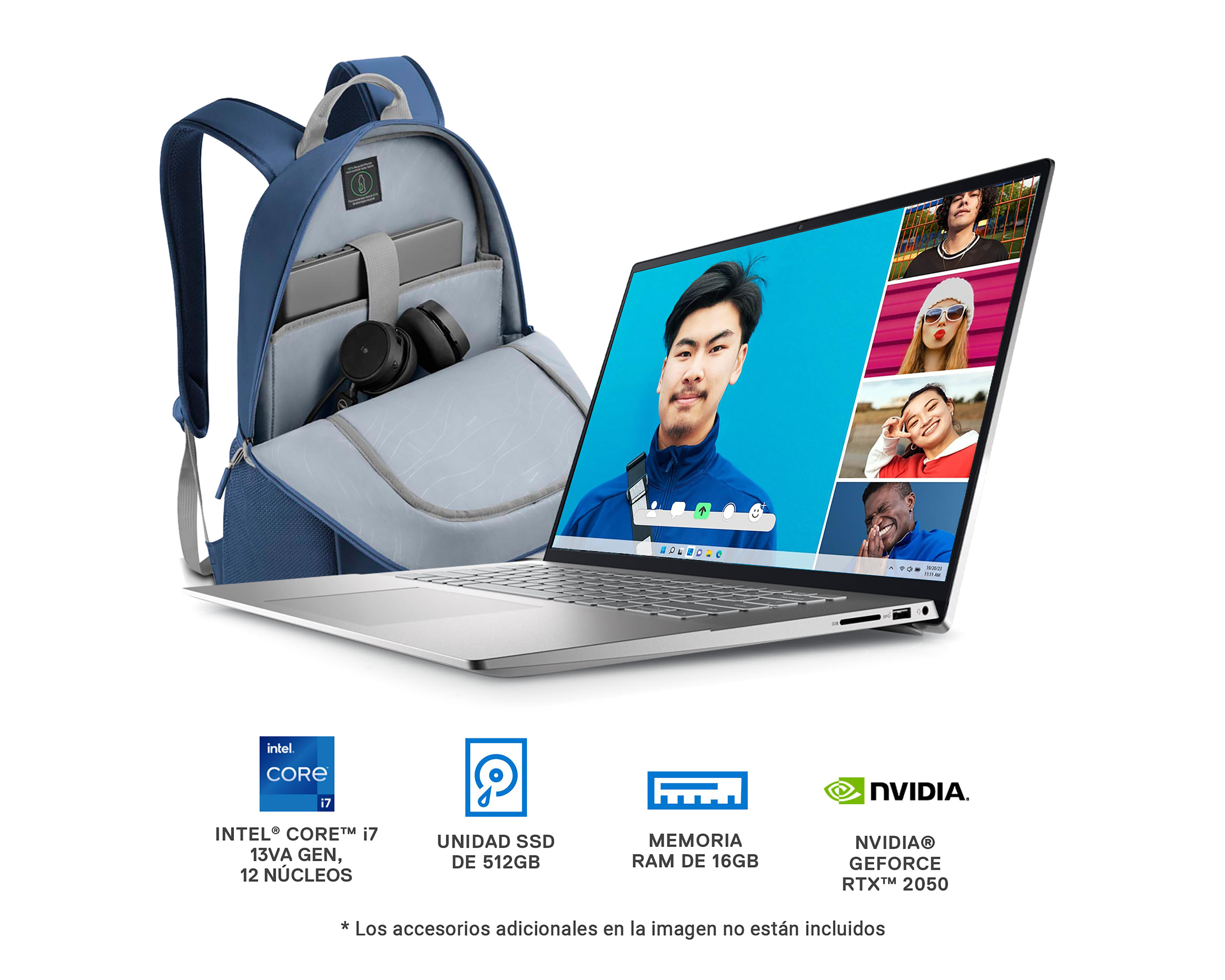 Foto 3 pulgar | Bundle Laptop Dell Inspiron 5630 16 Pulgadas Windows 11 Intel Core i7 16 GB RAM 512 GB SSD Plata con Mochila