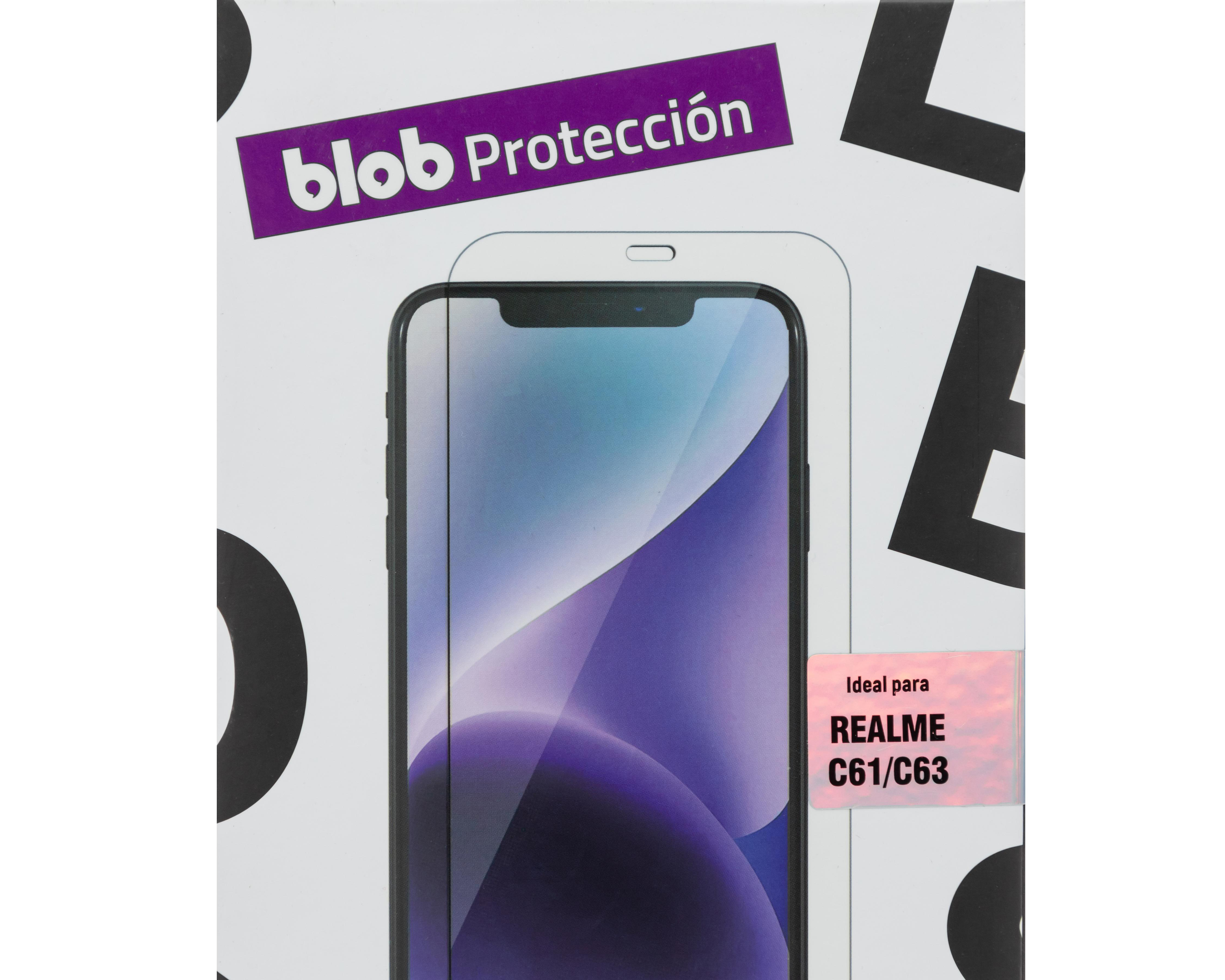 Foto 4 pulgar | Protector de Pantalla de Vidrio Templado Blob para Realme C61 y C63