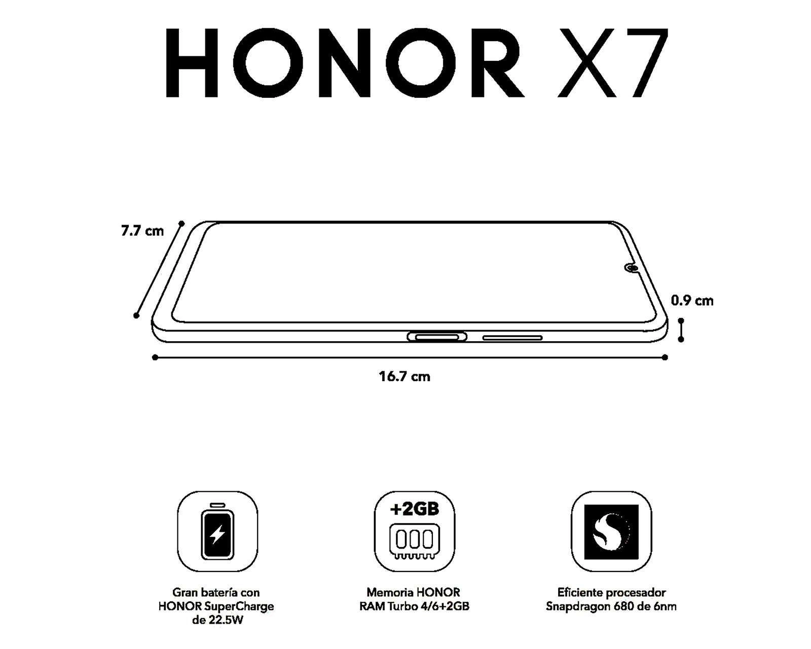 Foto 8 | AT&T/Unefon Honor X7 128 GB Azul