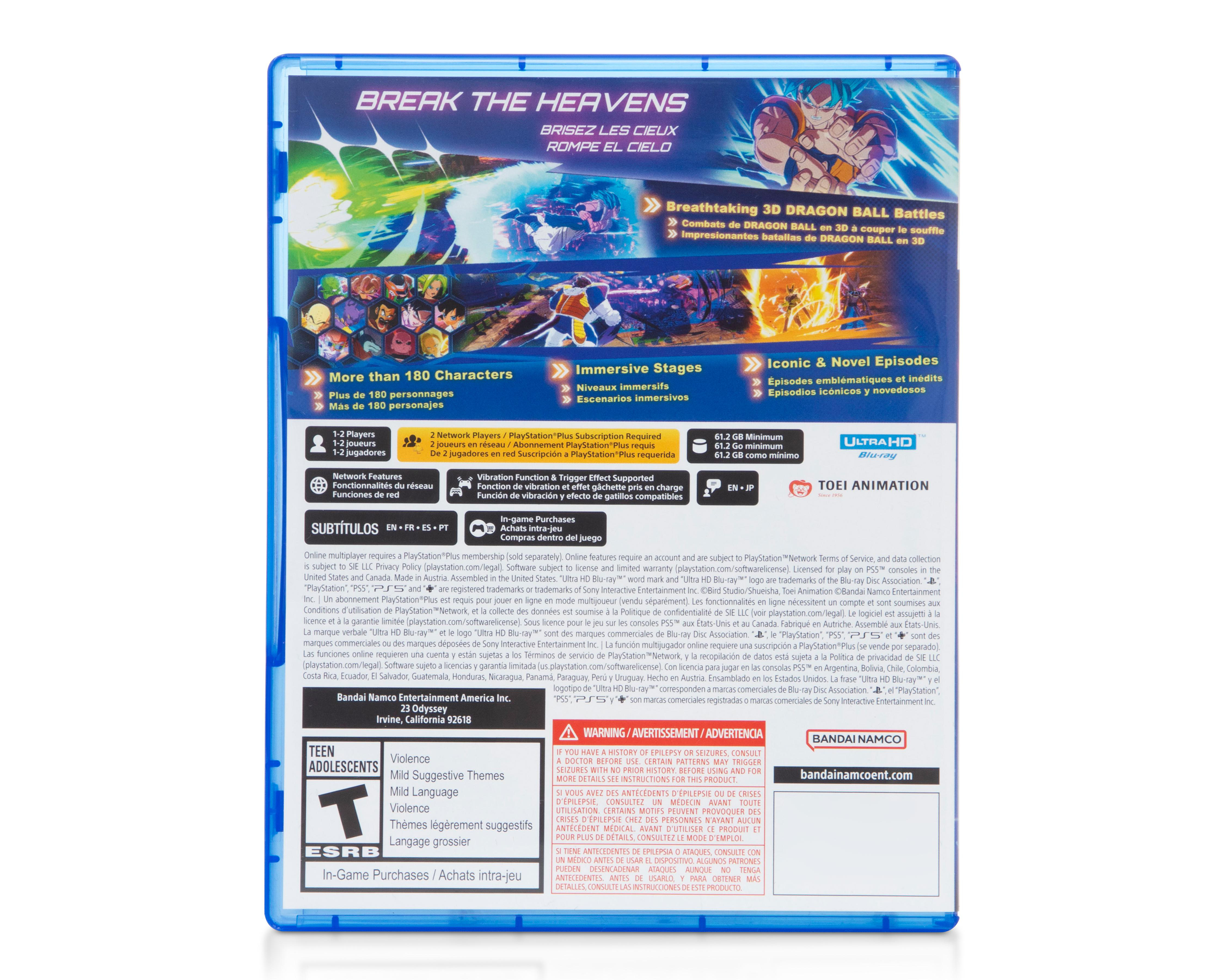 Foto 3 pulgar | Dragon Ball Sparking! Zero Standard Edition para PlayStation 5