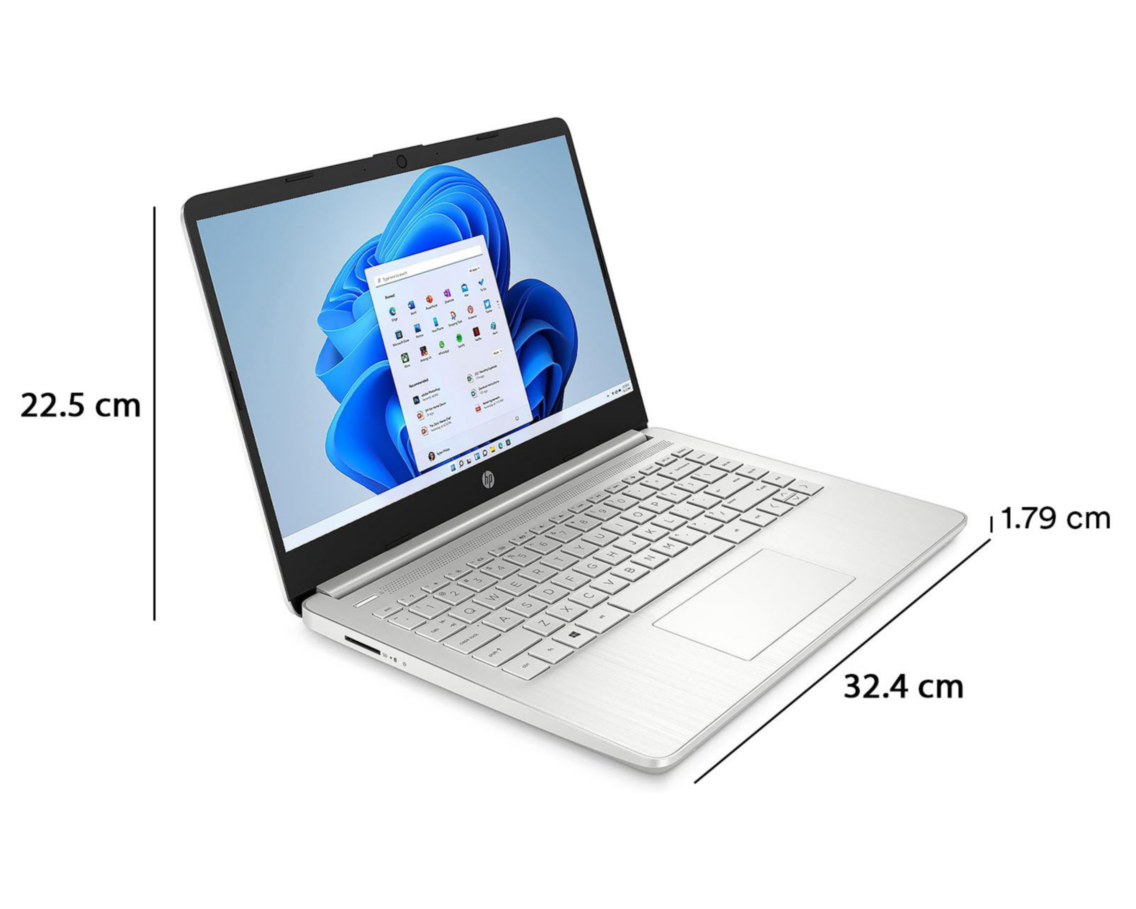 Foto 7 pulgar | Laptop HP 14-DQ5037LA 14 Pulgadas Windows 11 Home Intel Core i3 16 GB RAM 512 GB SSD Plateado