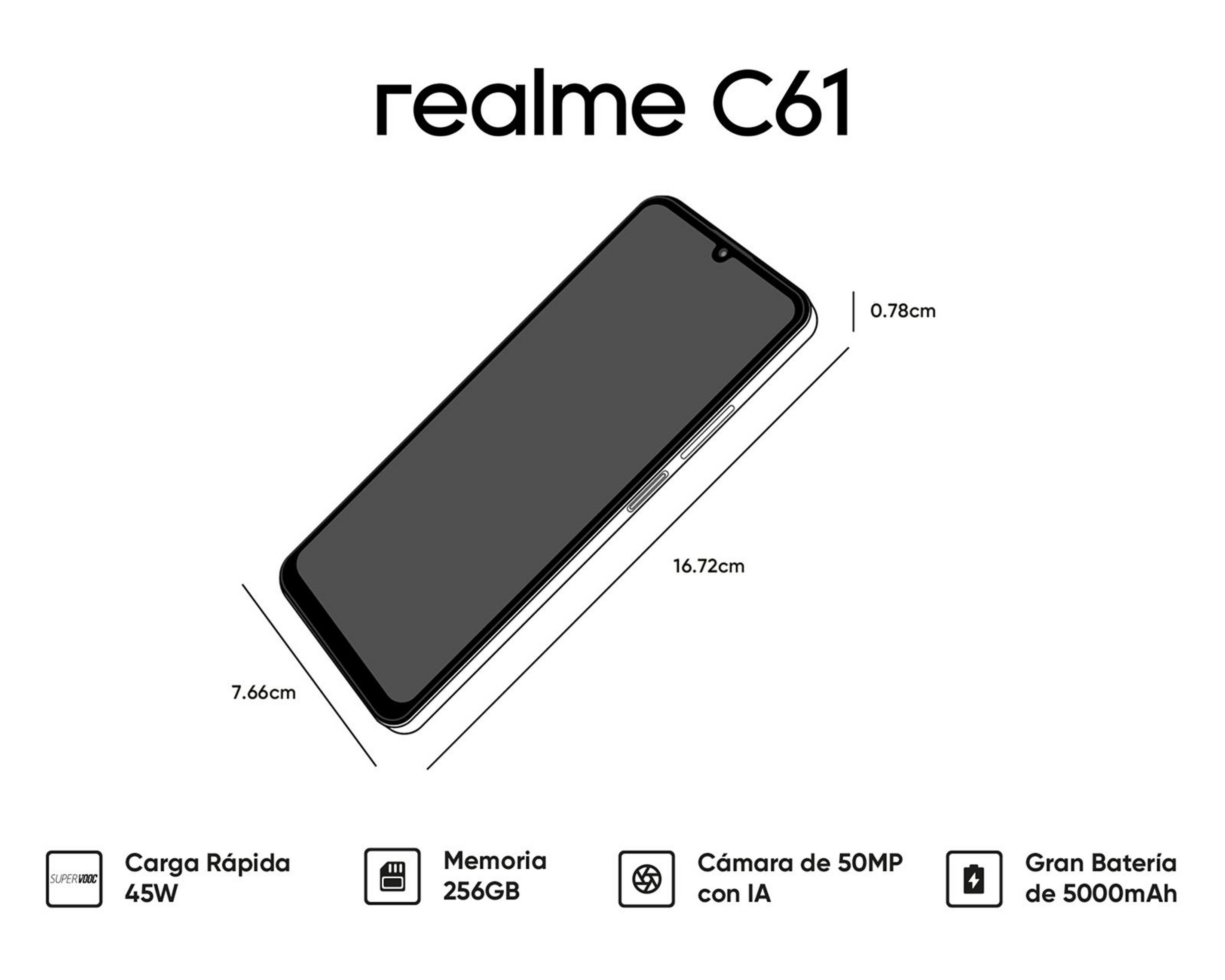 Foto 8 | Telcel Realme C61 256 GB Verde