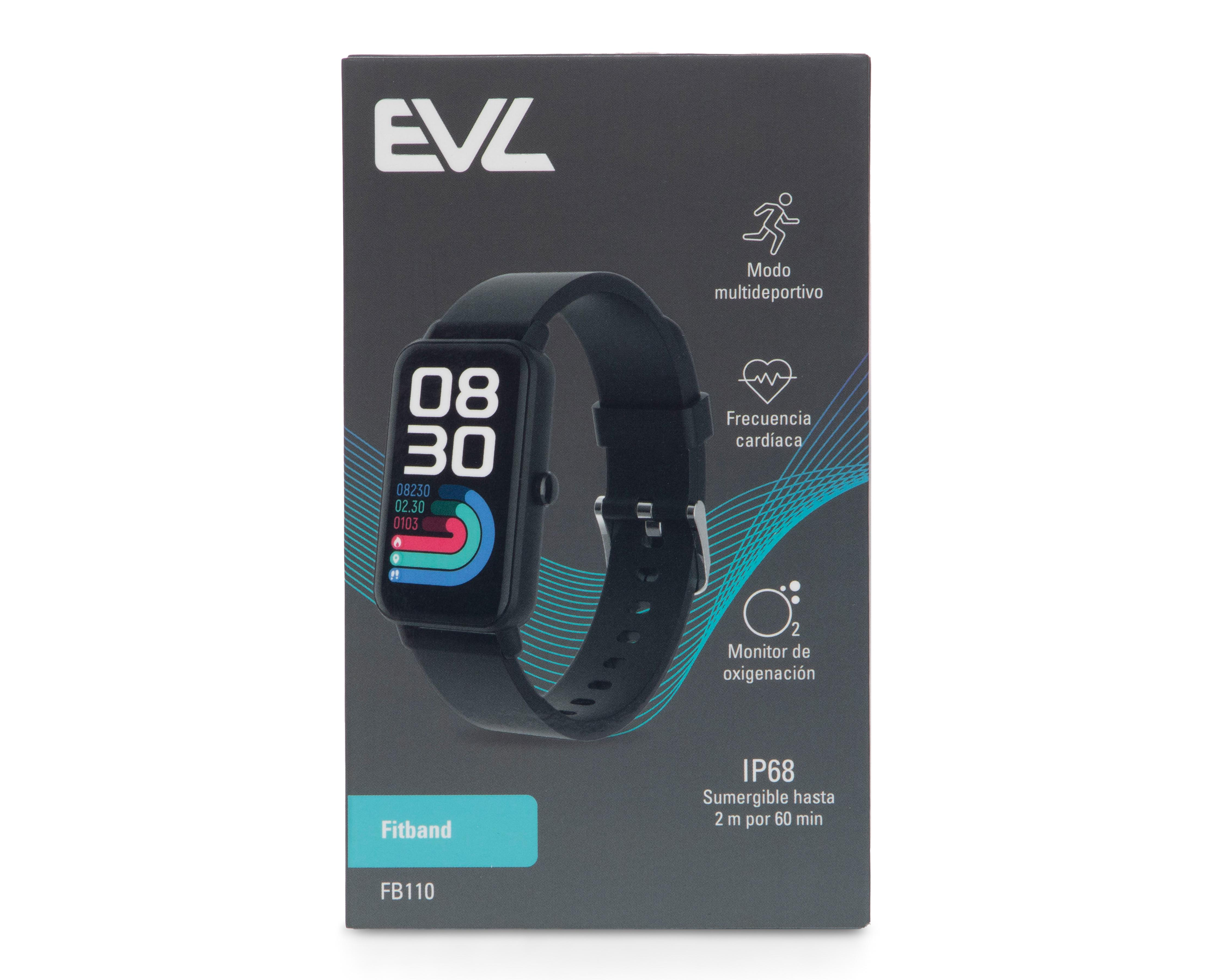 Foto 4 | Fitband EVL FB110 25 mm Resistente al Agua Negra