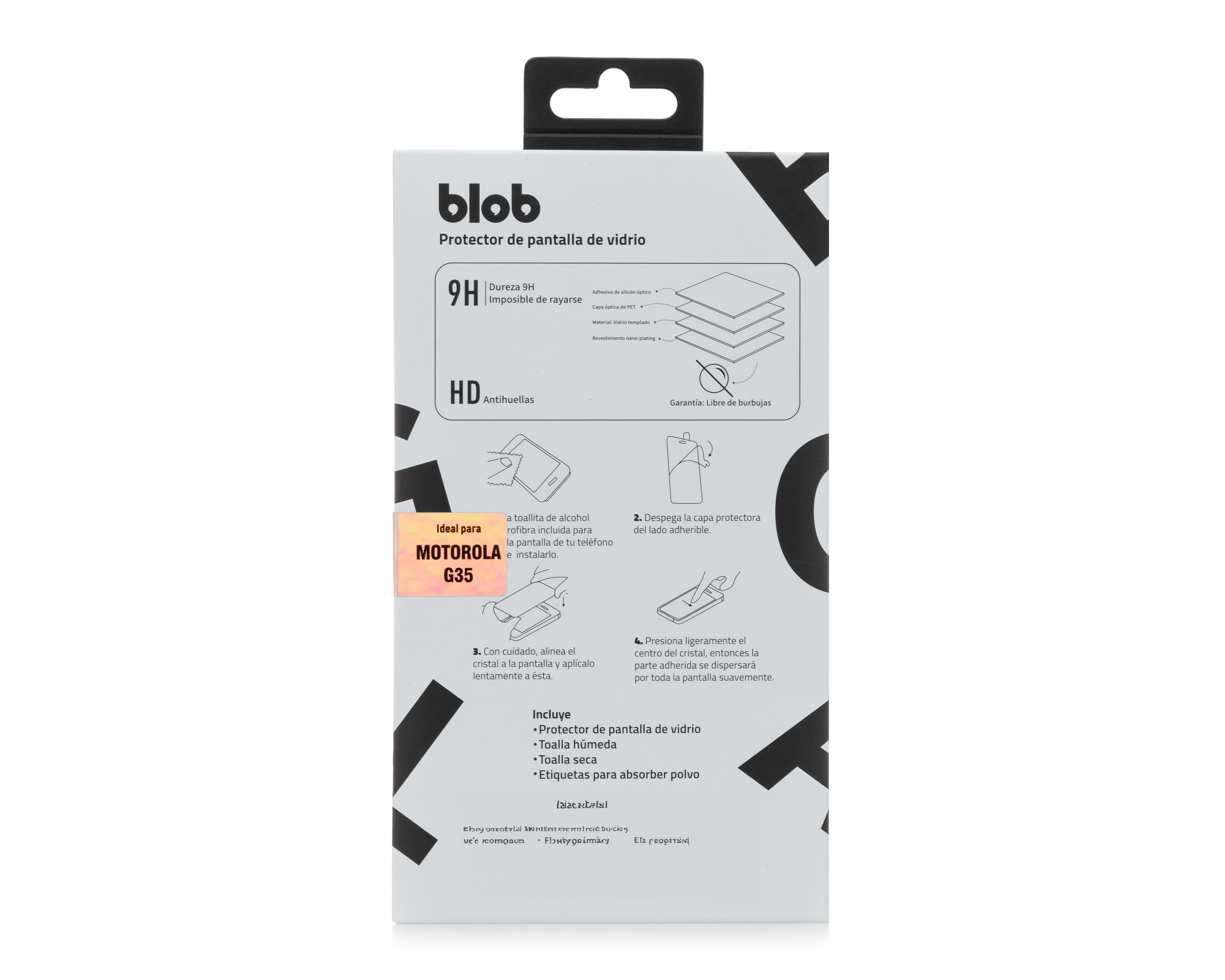 Foto 3 pulgar | Protector de Pantalla de Vidrio Templado Blob para Motorola G35