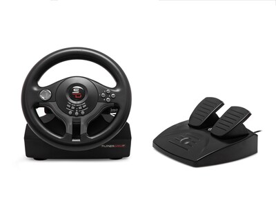 Foto 1 | Volante y Pedales Alámbricos para Consolas Superdrive SV250 Negro