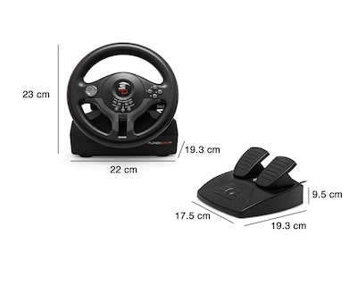 Foto 5 | Volante y Pedales Alámbricos para Consolas Superdrive SV250 Negro