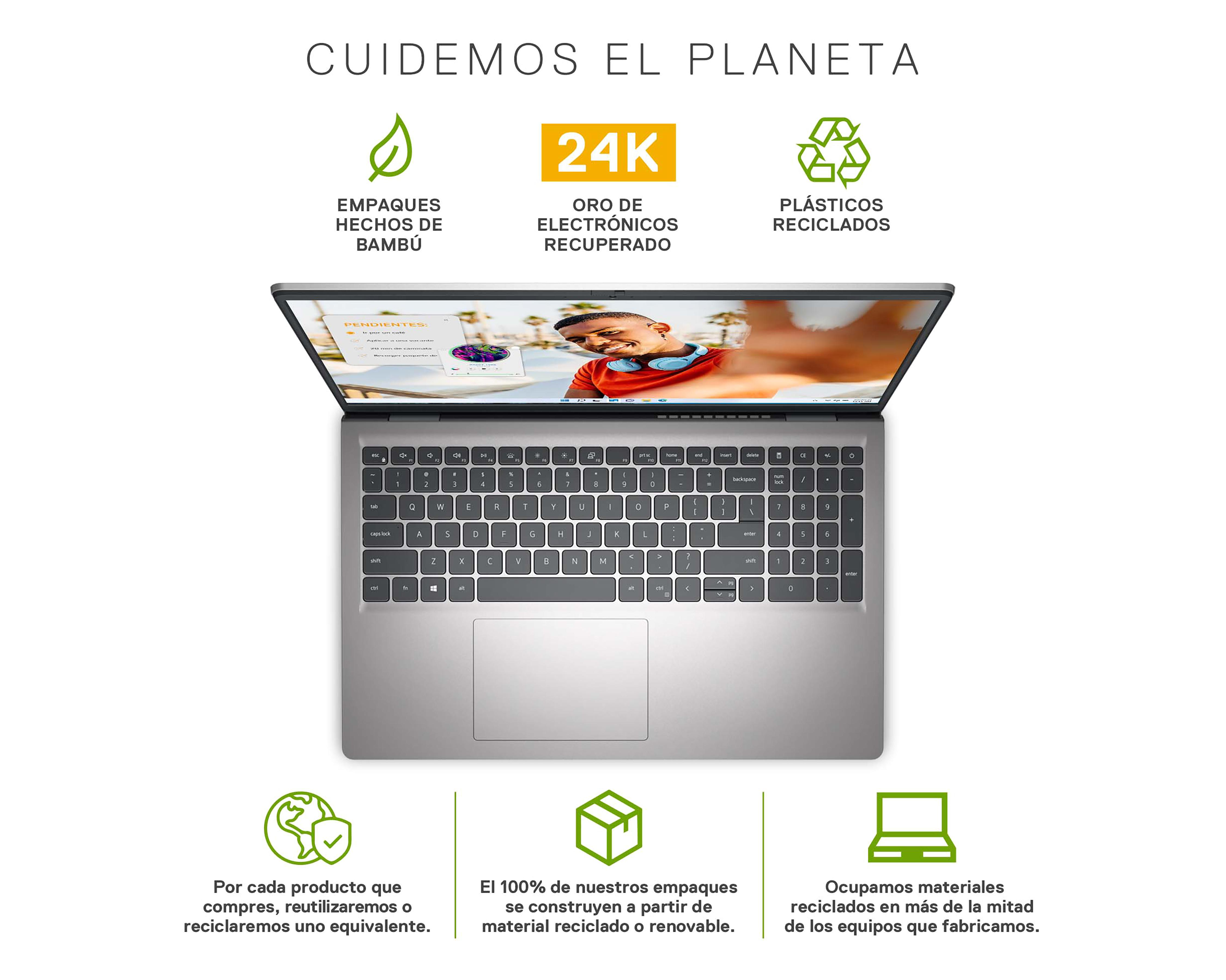 Foto 7 pulgar | Laptop Dell Inspiron 3520 15.6 Pulgadas Windows 11 Intel Core I7 16 GB RAM 512 GB SSD Plateada