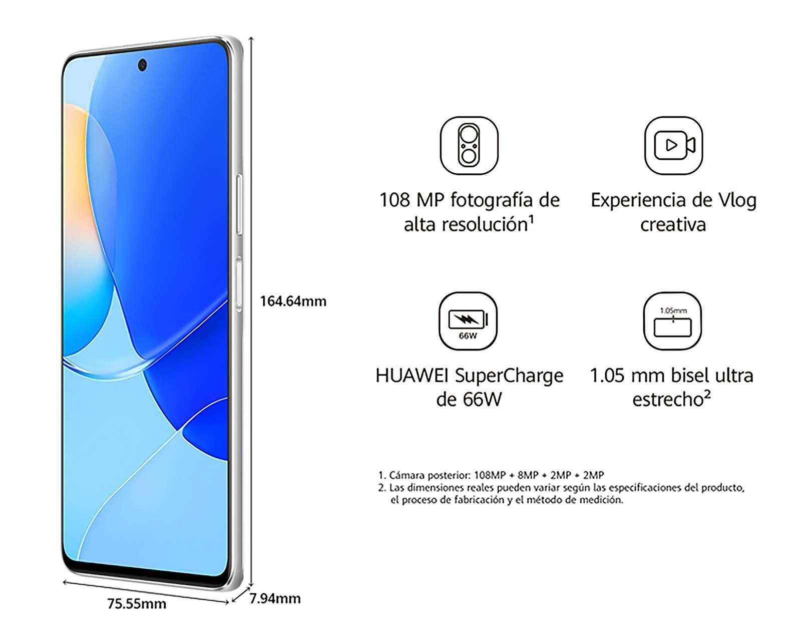 Foto 8 | Movistar Huawei Nova 9 SE 128 GB Blanco