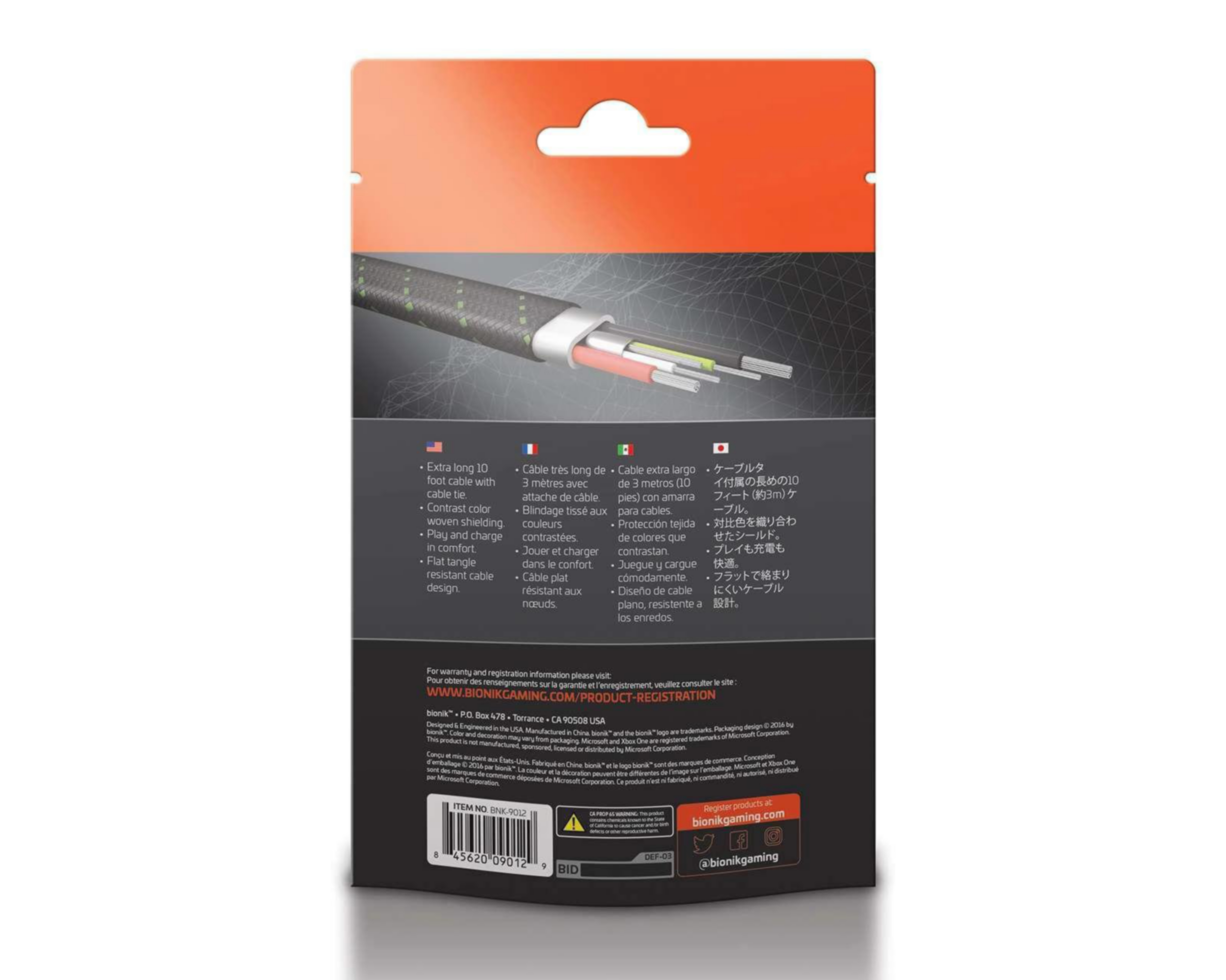 Foto 8 pulgar | Cable Cargador USB a MicroUSB Bionik para Xbox One