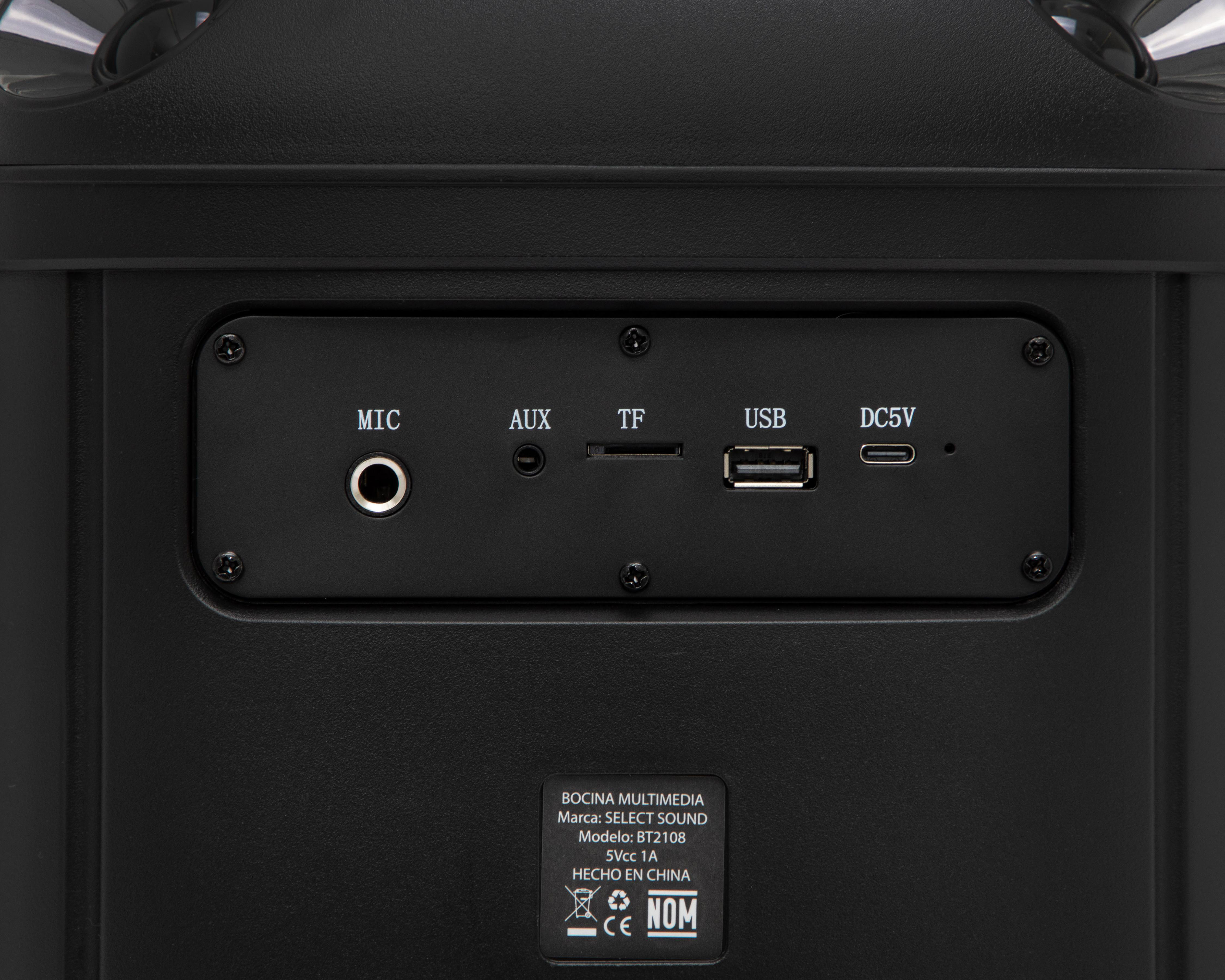 Foto 6 | Bocina Bluetooth Select Sound BT2108 3,500 W con Luces
