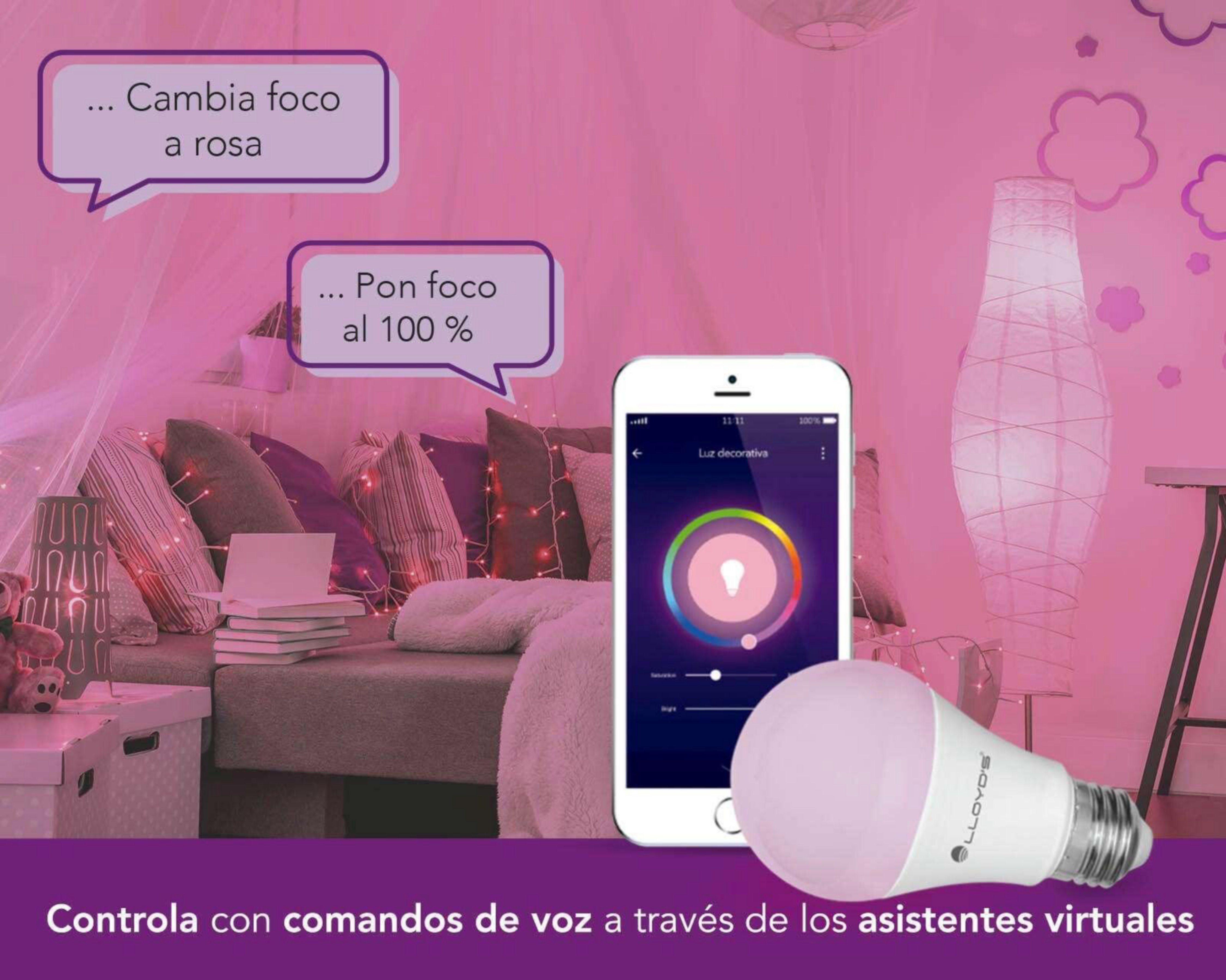 Foto 6 pulgar | Foco Inteligente Lloyd's LC-1192