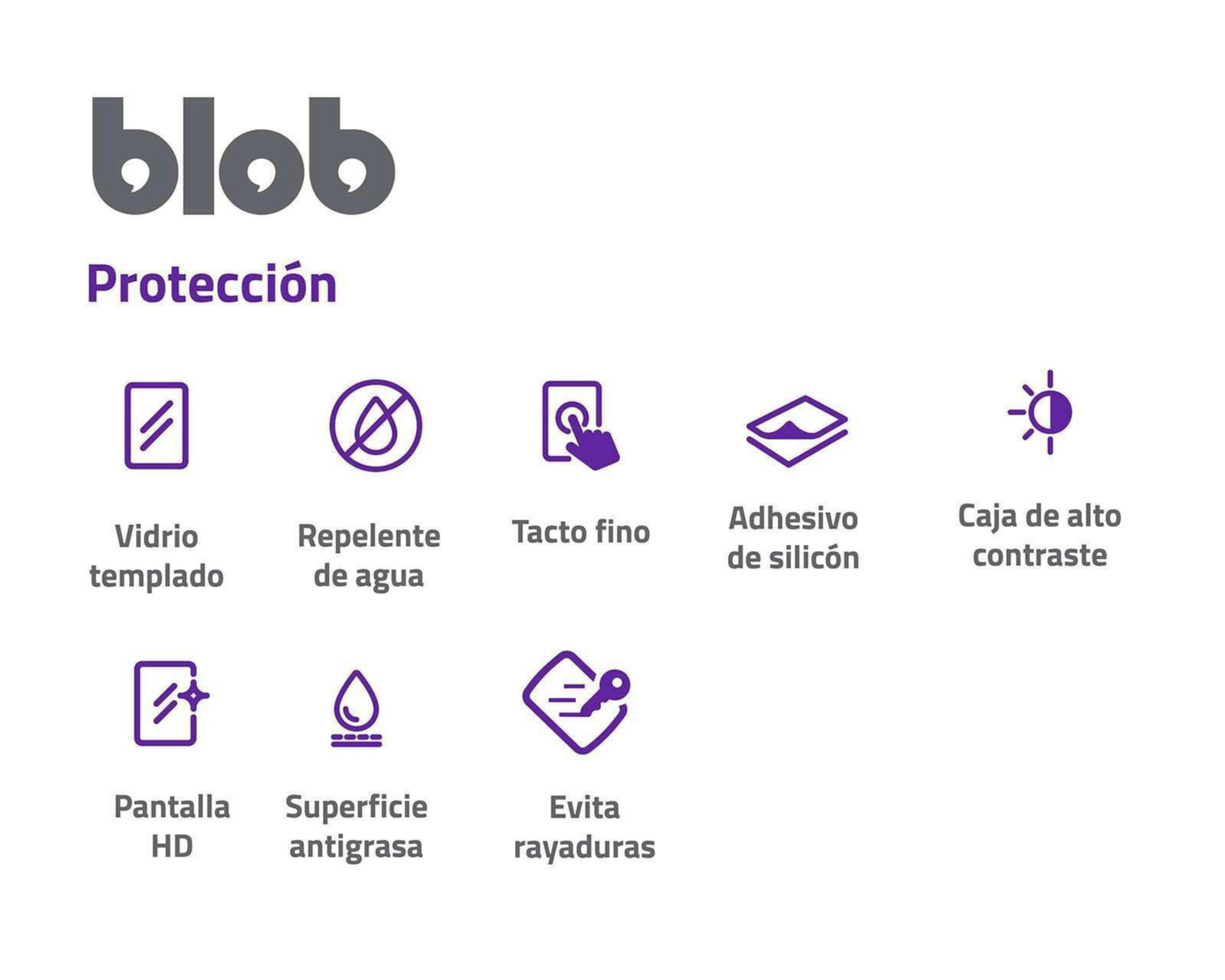 Foto 2 | Protector de Pantalla Blob para Huawei Y6p