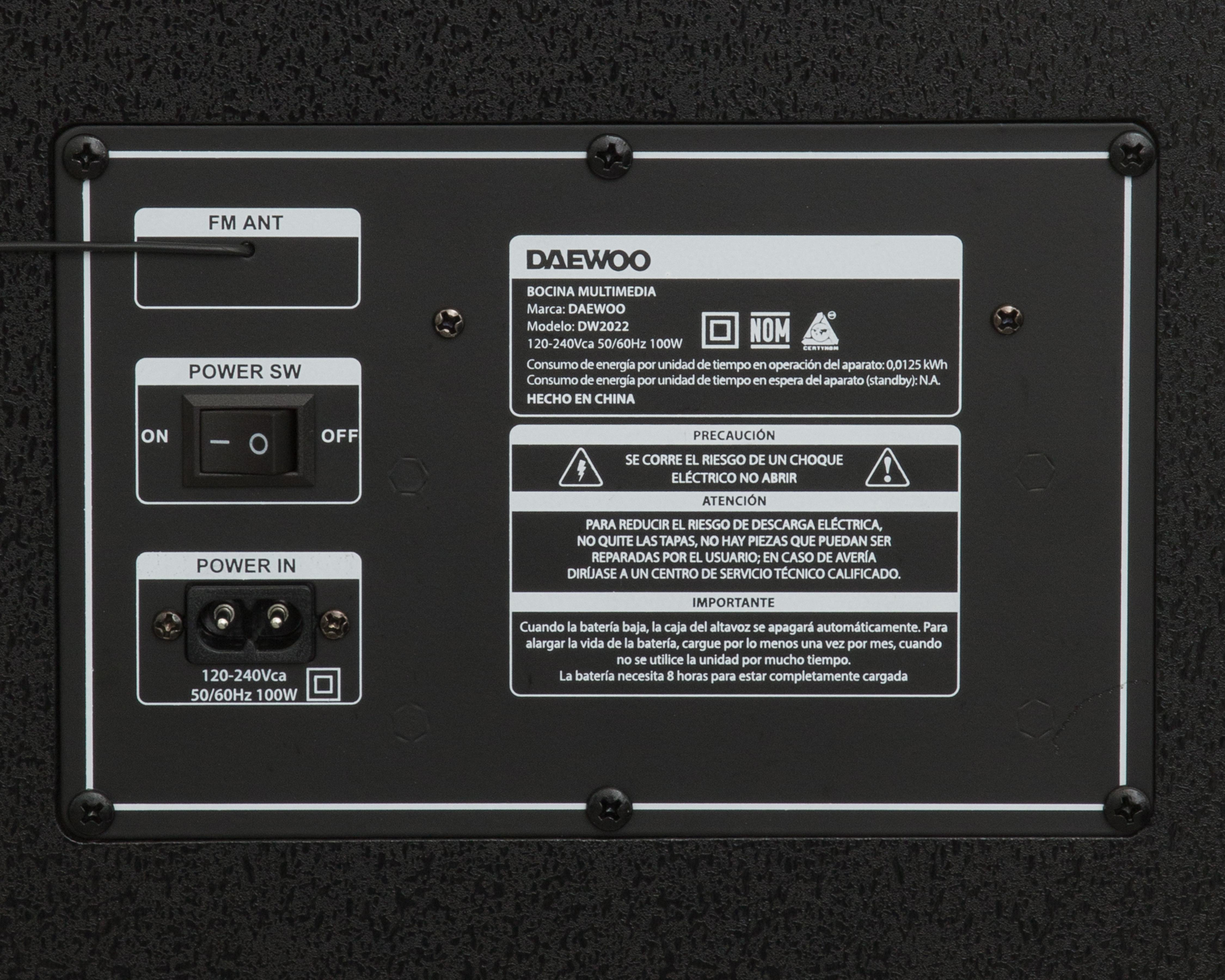 Foto 4 | Bocina Bluetooth Daewoo DW2022 100 W Torre de Sonido