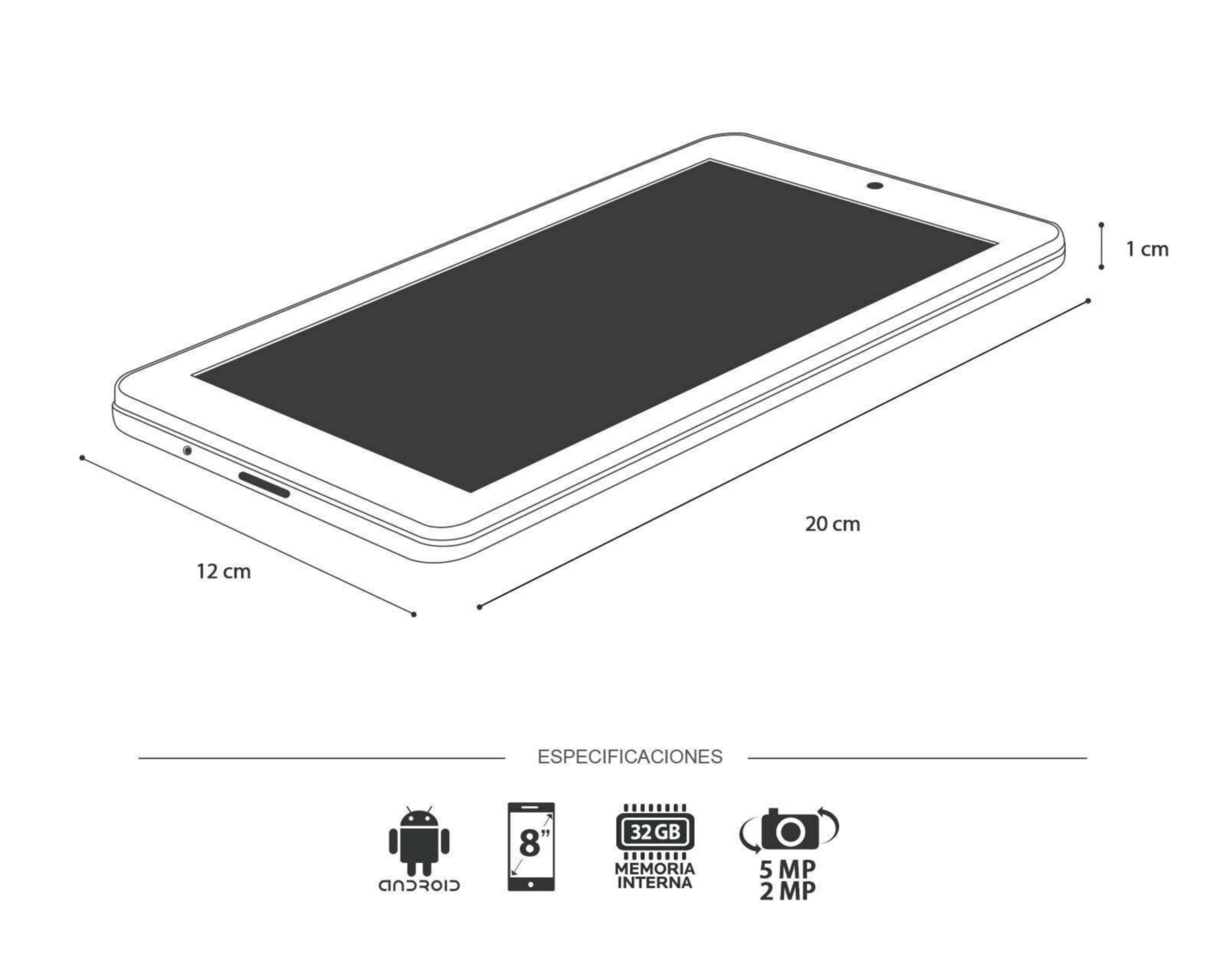 Foto 8 pulgar | Tablet Huawei MatePad T 8" 32 GB Wifi, Bluetooth y Emui 2 GB Azul