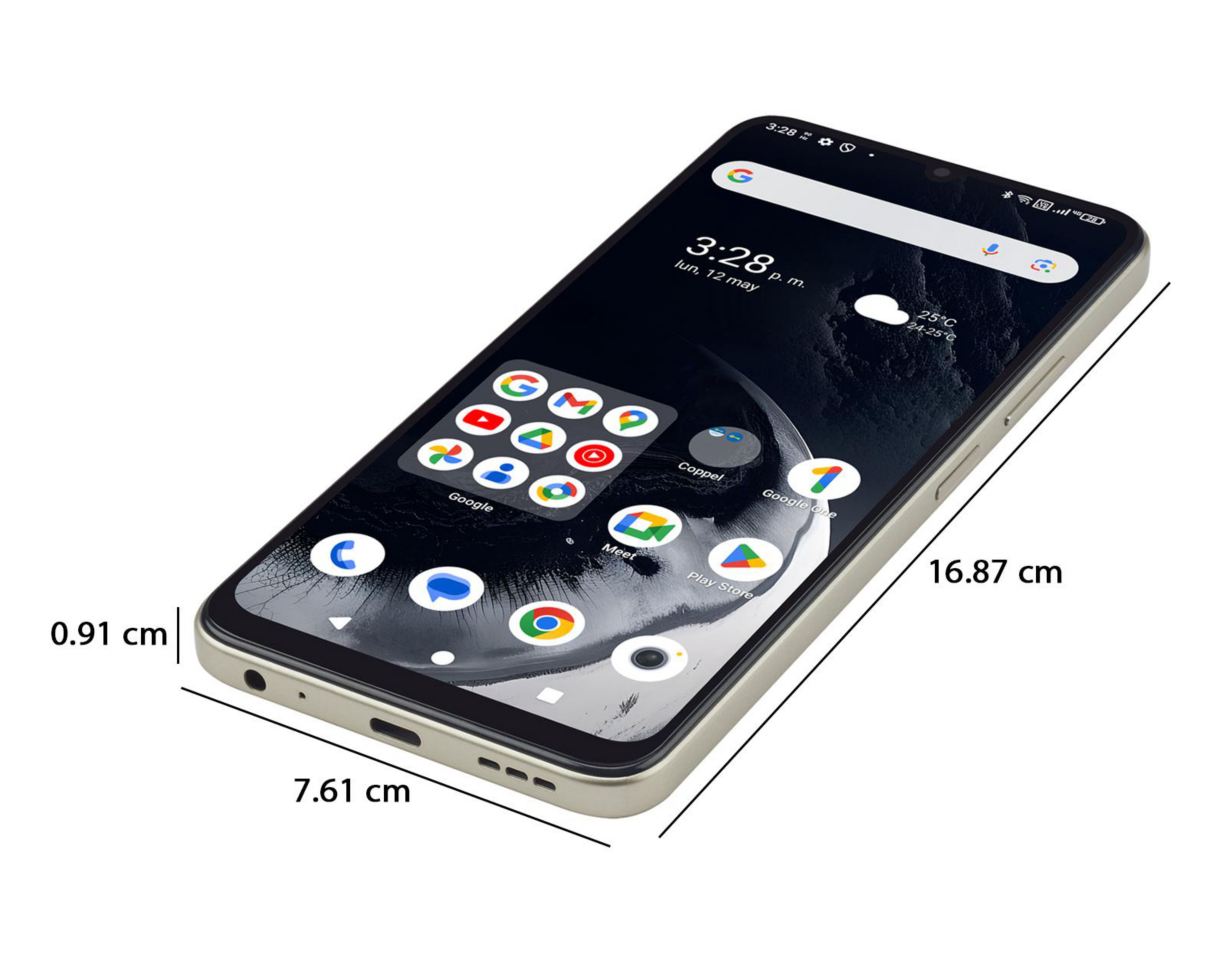 Foto 10 pulgar | Celular Zuum Aura Z3 Liberado 128 GB Dorado