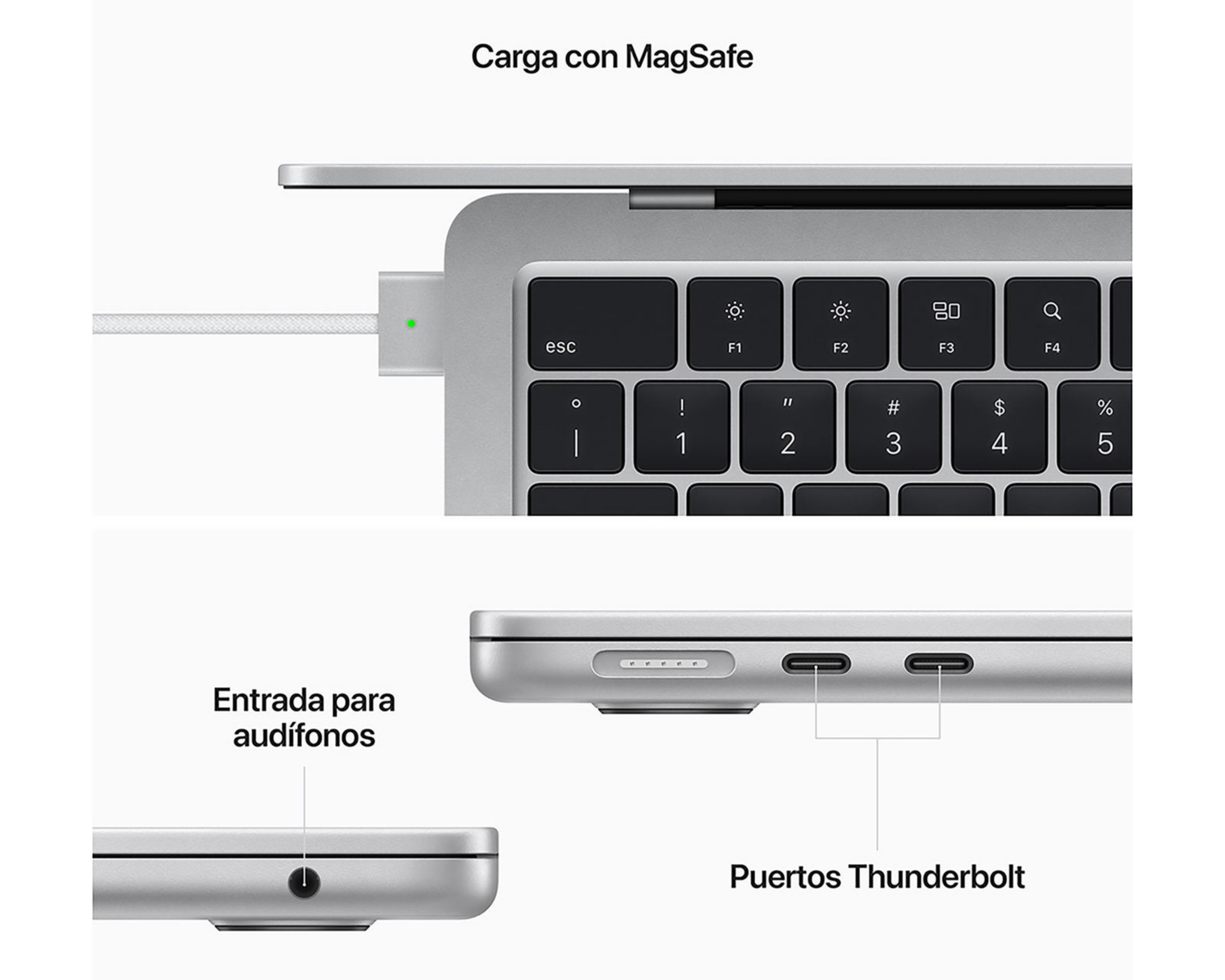 Foto 7 | MacBook Air M2 de 13 Pulgadas 16 GB RAM 256 GB SSD 10 GPU Plateado