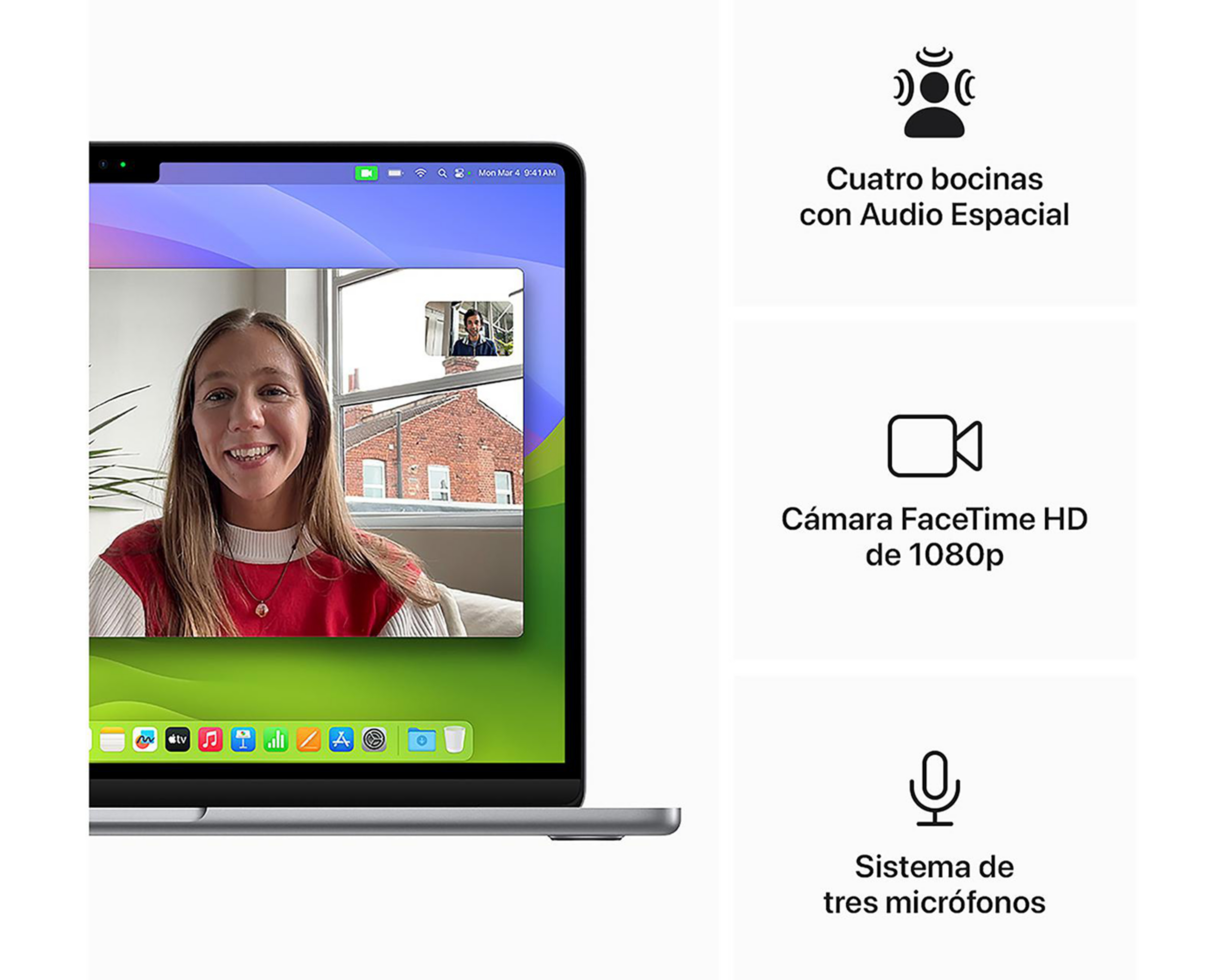 Foto 6 | MacBook Air M3 de 13 Pulgadas 16 GB RAM 256 GB SSD 10 GPU Gris Espacial