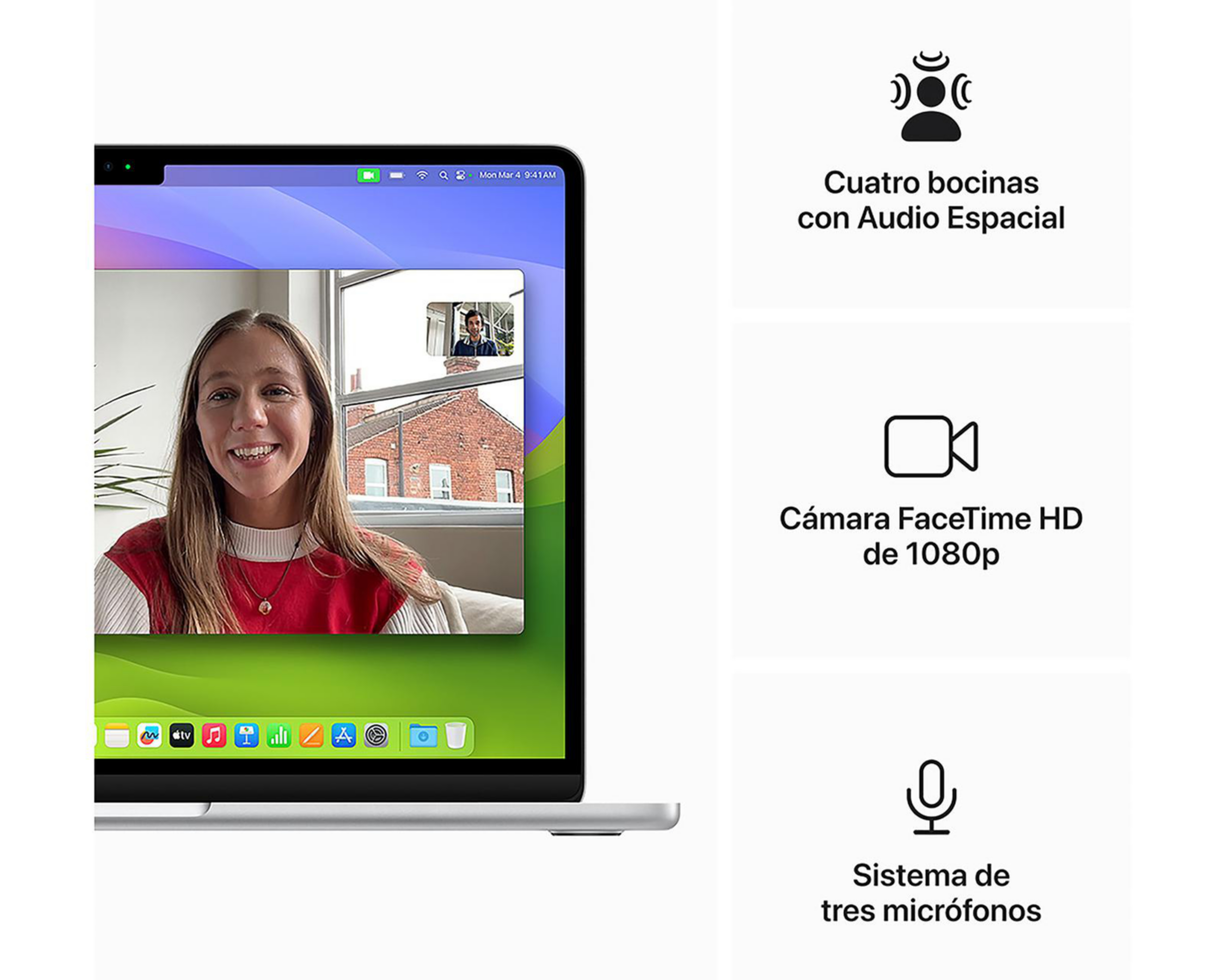 Foto 7 pulgar | MacBook Air M3 de 13 Pulgadas 16 GB RAM 256 GB SSD 10 GPU Plateado