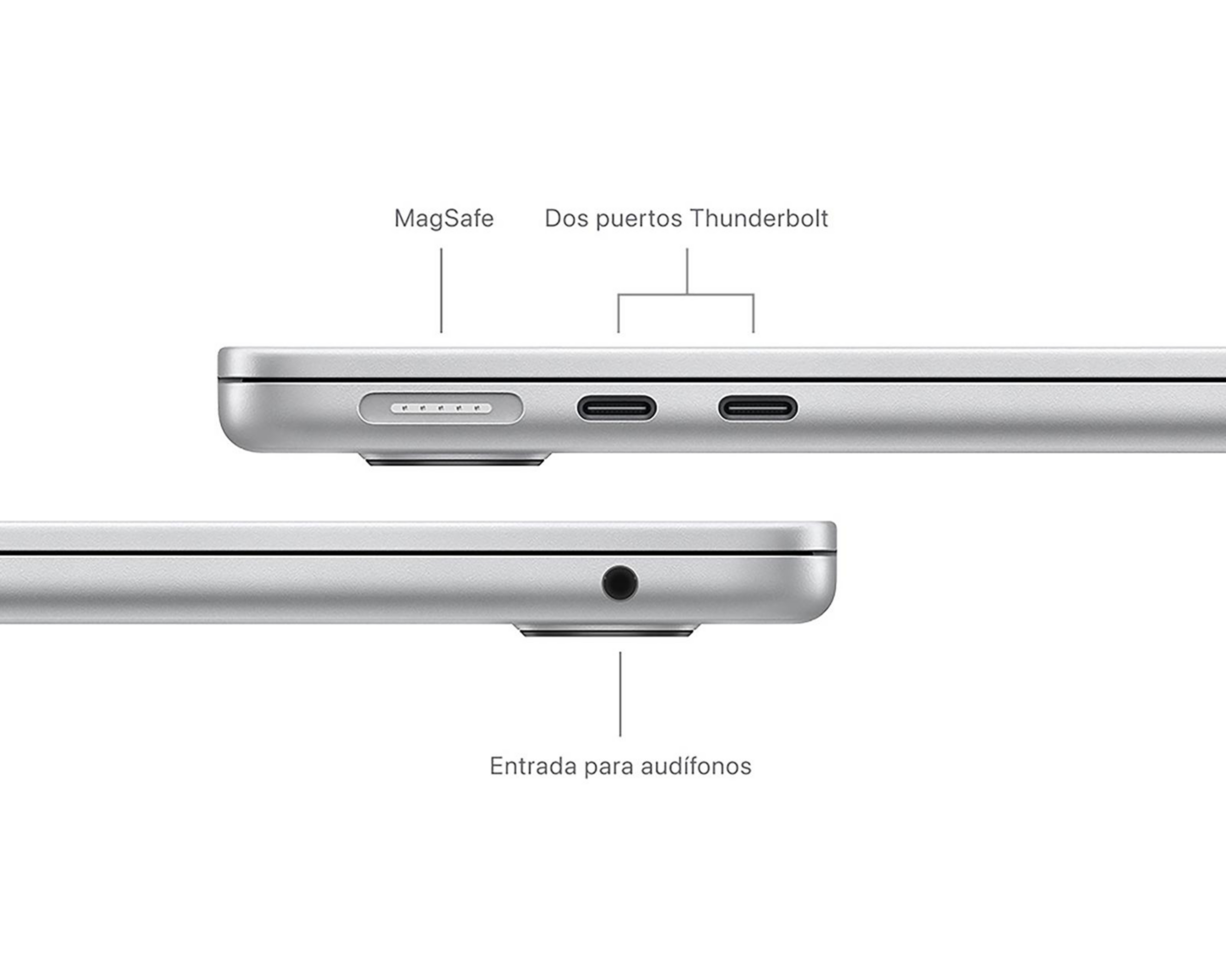 Foto 8 pulgar | MacBook Air M3 de 13 Pulgadas 16 GB RAM 256 GB SSD 10 GPU Plateado