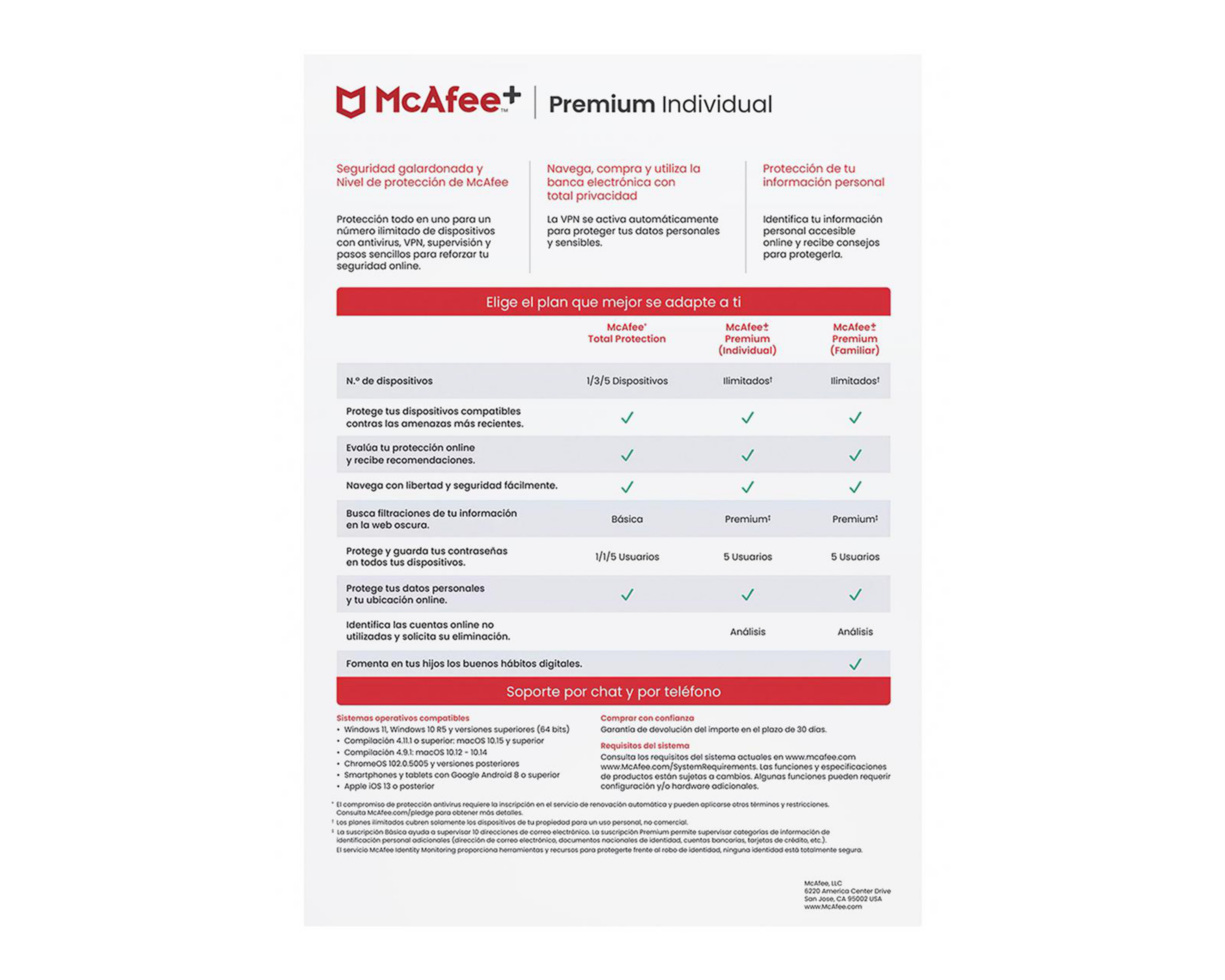 Foto 4 pulgar | Antivirus McAfee Plus Premium Dispositivos Ilimitados Suscripción de 1 Año