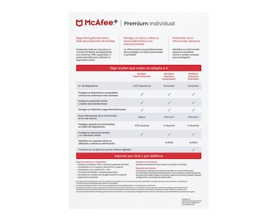 Foto 3 | Antivirus McAfee Plus Premium Dispositivos Ilimitados Suscripción de 1 Año