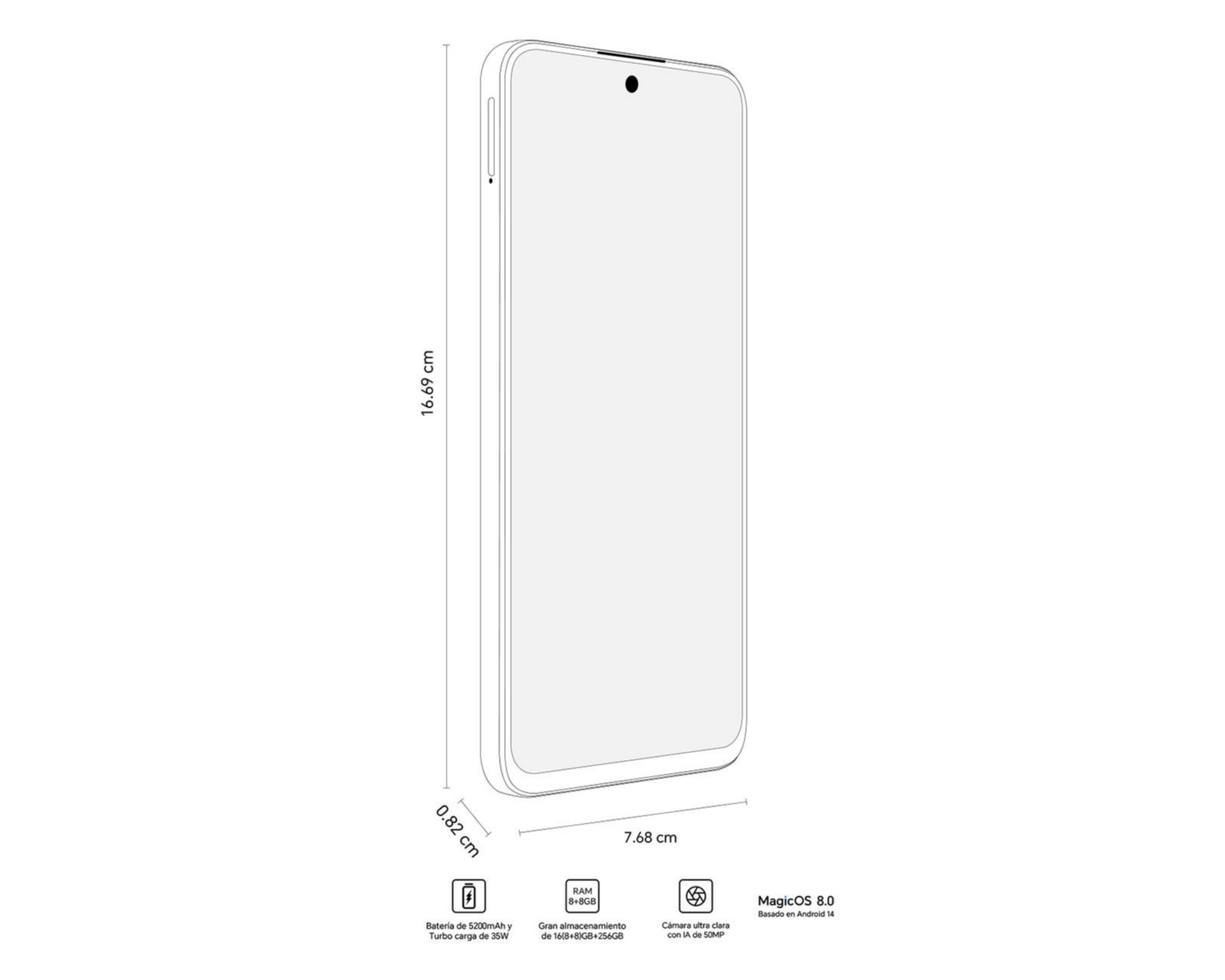 Foto 8 pulgar | Movistar Honor X7C 256 GB Verde + Audífonos X7i