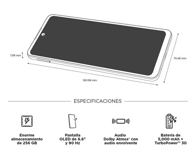 Foto 8 | Celular Motorola Liberado Moto G52 256 GB Negro