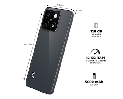 Foto 6 | Telcel ZTE Blade A55 128 GB Negro