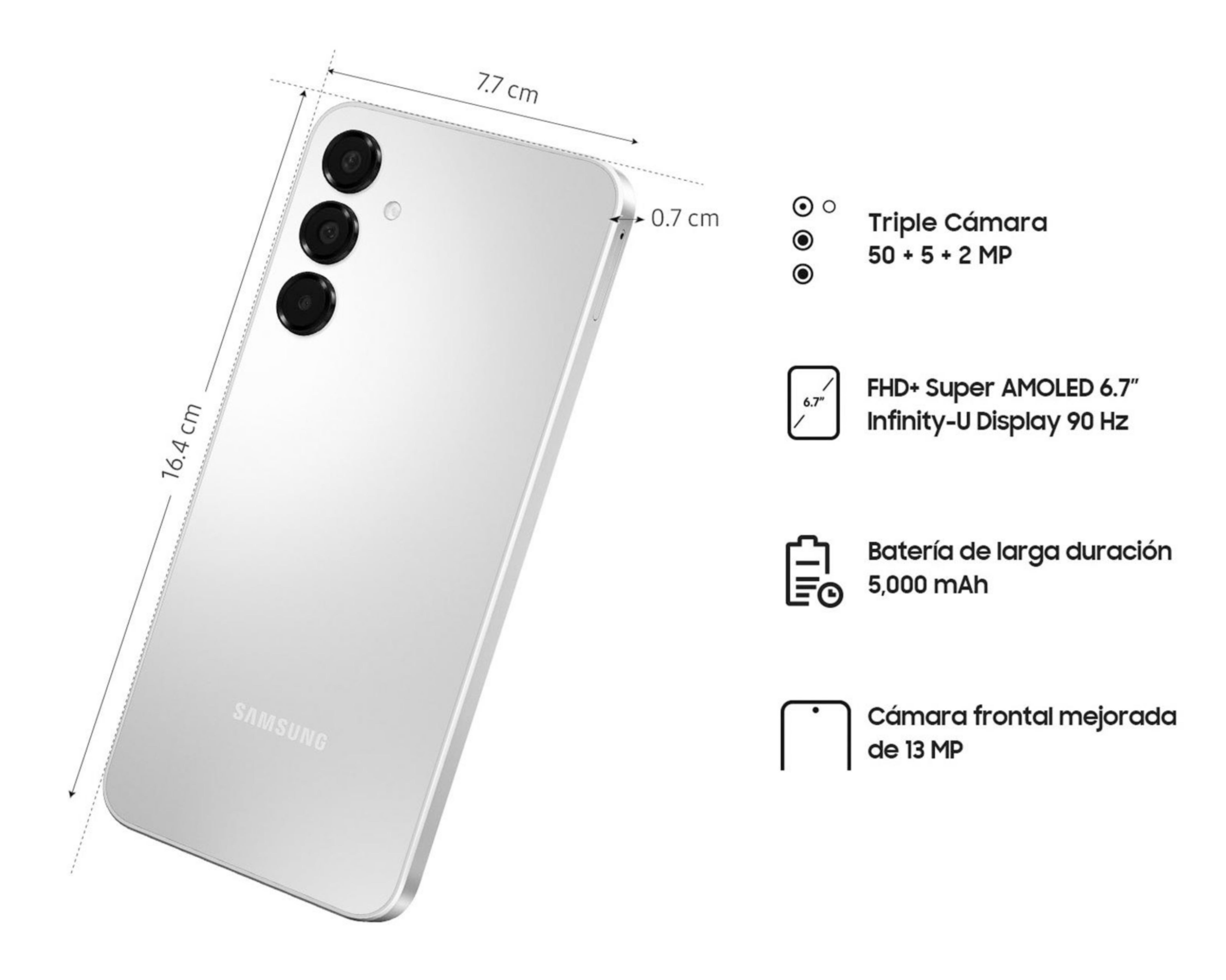 Foto 10 pulgar | Telcel Samsung Galaxy A16 128 GB Gris