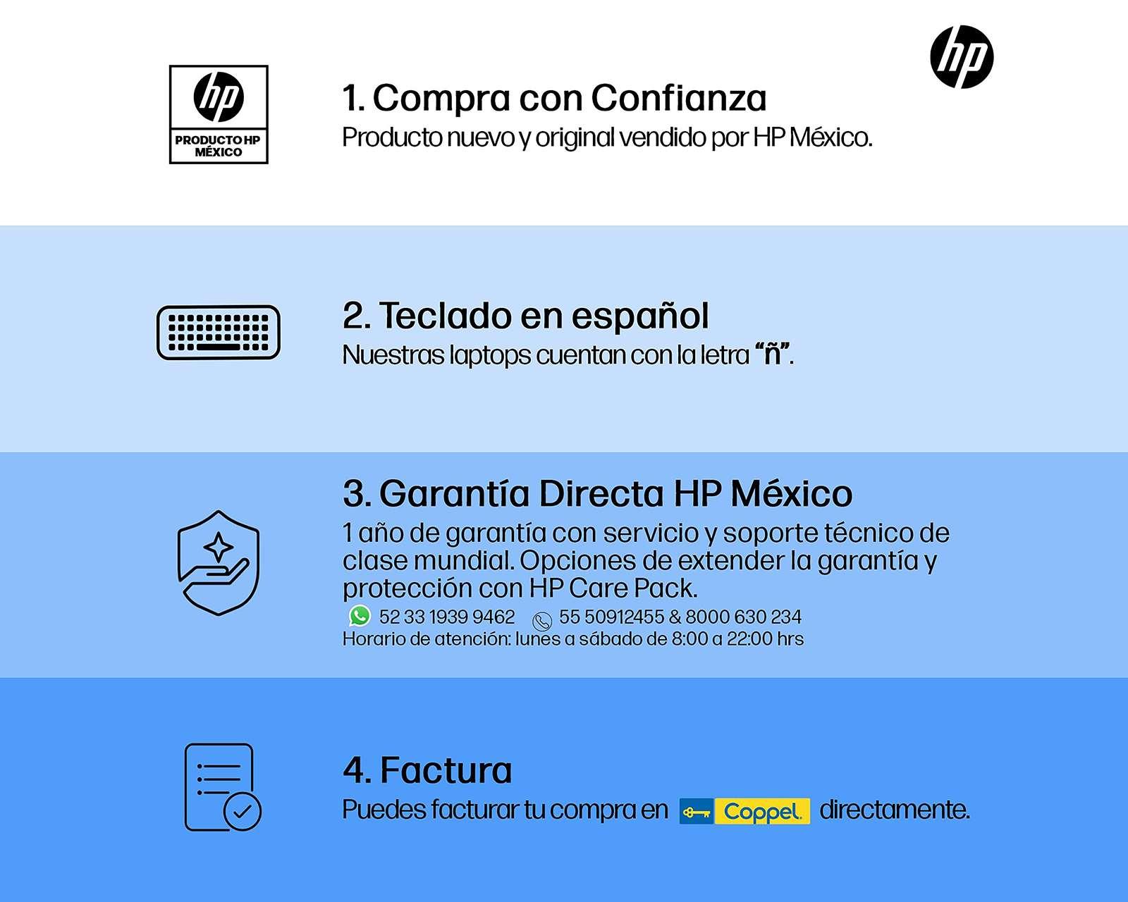 Foto 9 pulgar | Laptop HP 14-FQ1011LA 14'' Windows 11 Home AMD Ryzen 5 8 GB RAM 256 GB SSD Plata