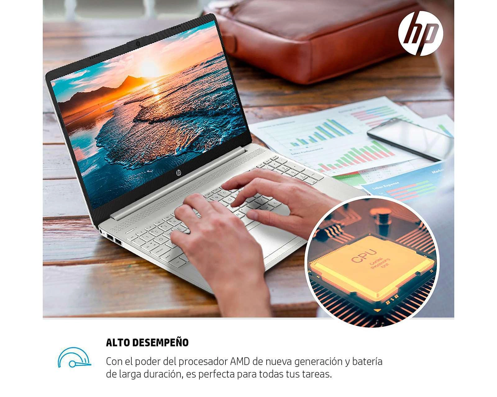 Foto 6 pulgar | Laptop HP 15-EF1501LA 15.6" Windows 11 Home AMD Athlon Silver 8 GB RAM 256 SSD Plateada