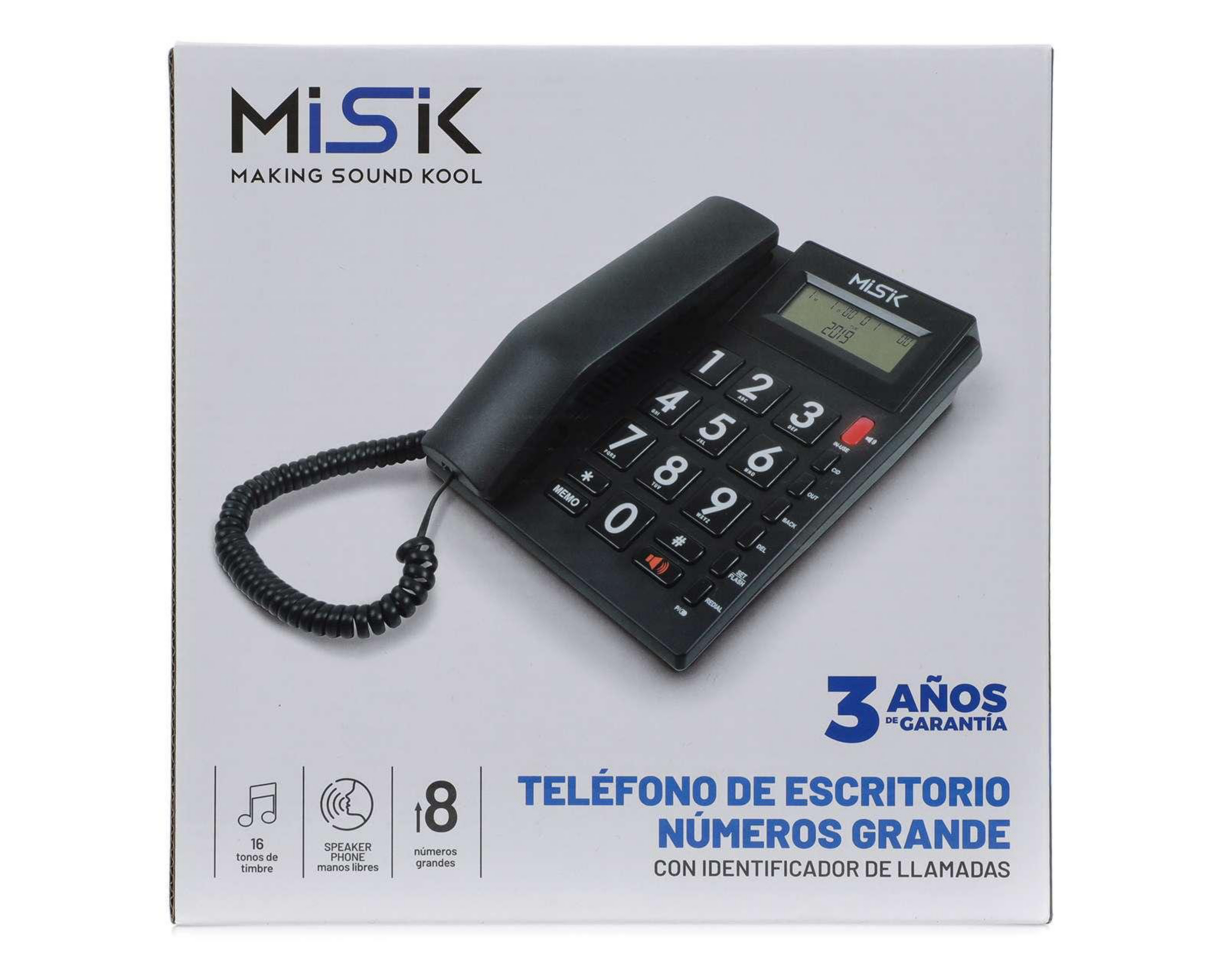 Foto 5 pulgar | Teléfono Alámbrico Misik MT862 Negro