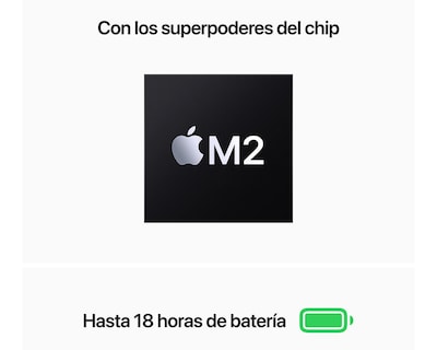 Foto 4 | Macbook Air 13 M2 13.6 Pulgadas 16 GB RAM 256 GB SSD 10 GPU Gris Espacial
