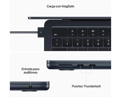 Foto 7 | Macbook Air 13 M2 13.6 Pulgadas 16 GB RAM 256 GB SSD 10 GPU Azul Medianoche