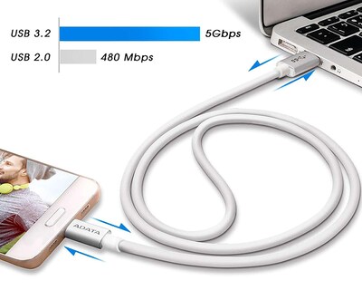 Foto 3 | Cable Adata Tipo C - USB 1 Metro