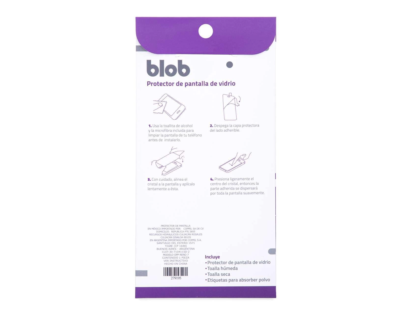 Foto 3 pulgar | Protector de Pantalla Blob para OPPO Reno7