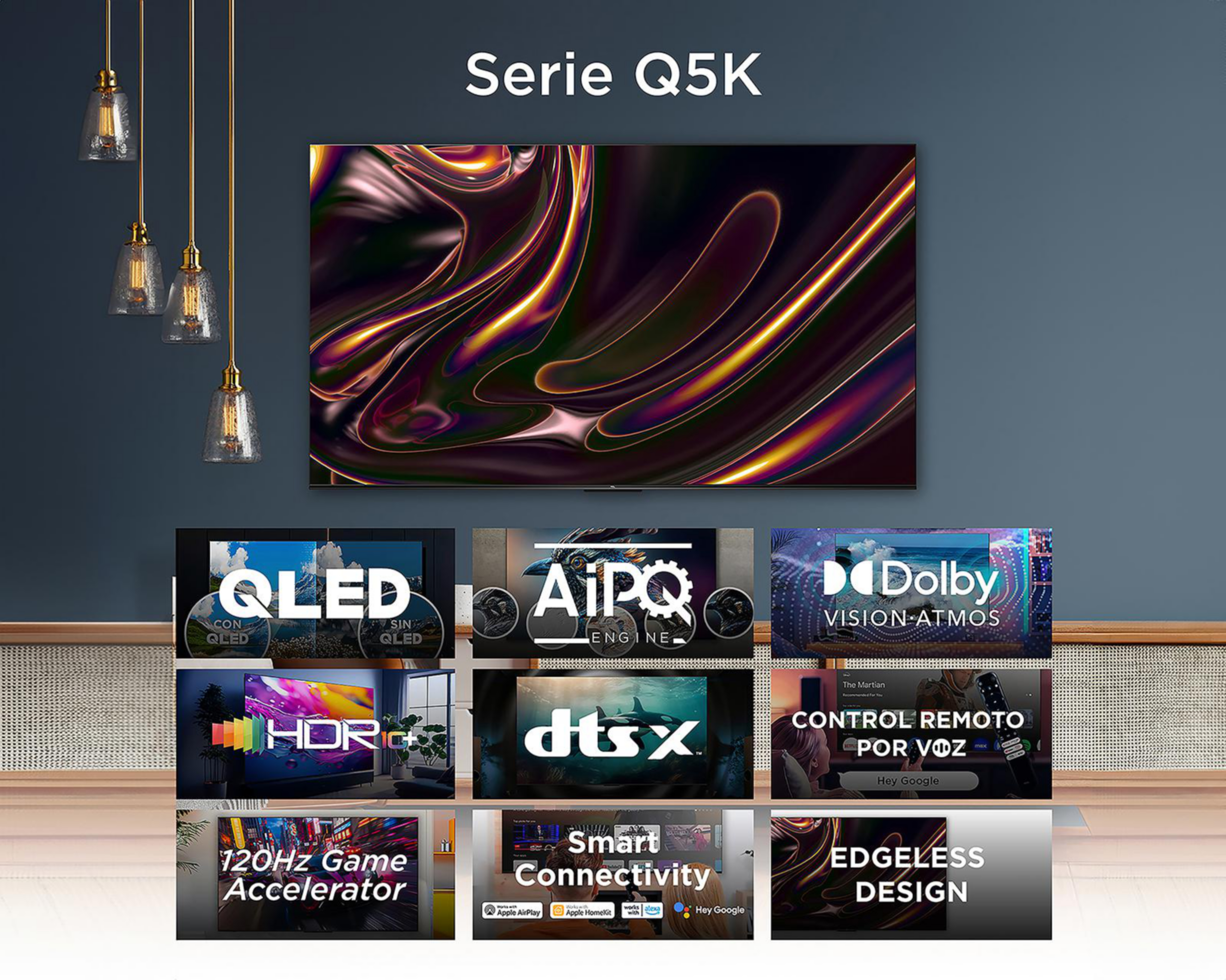 Foto 6 | Pantalla Smart TV TCL QLED 55 Pulgadas Ultra HD 4K 55Q5K