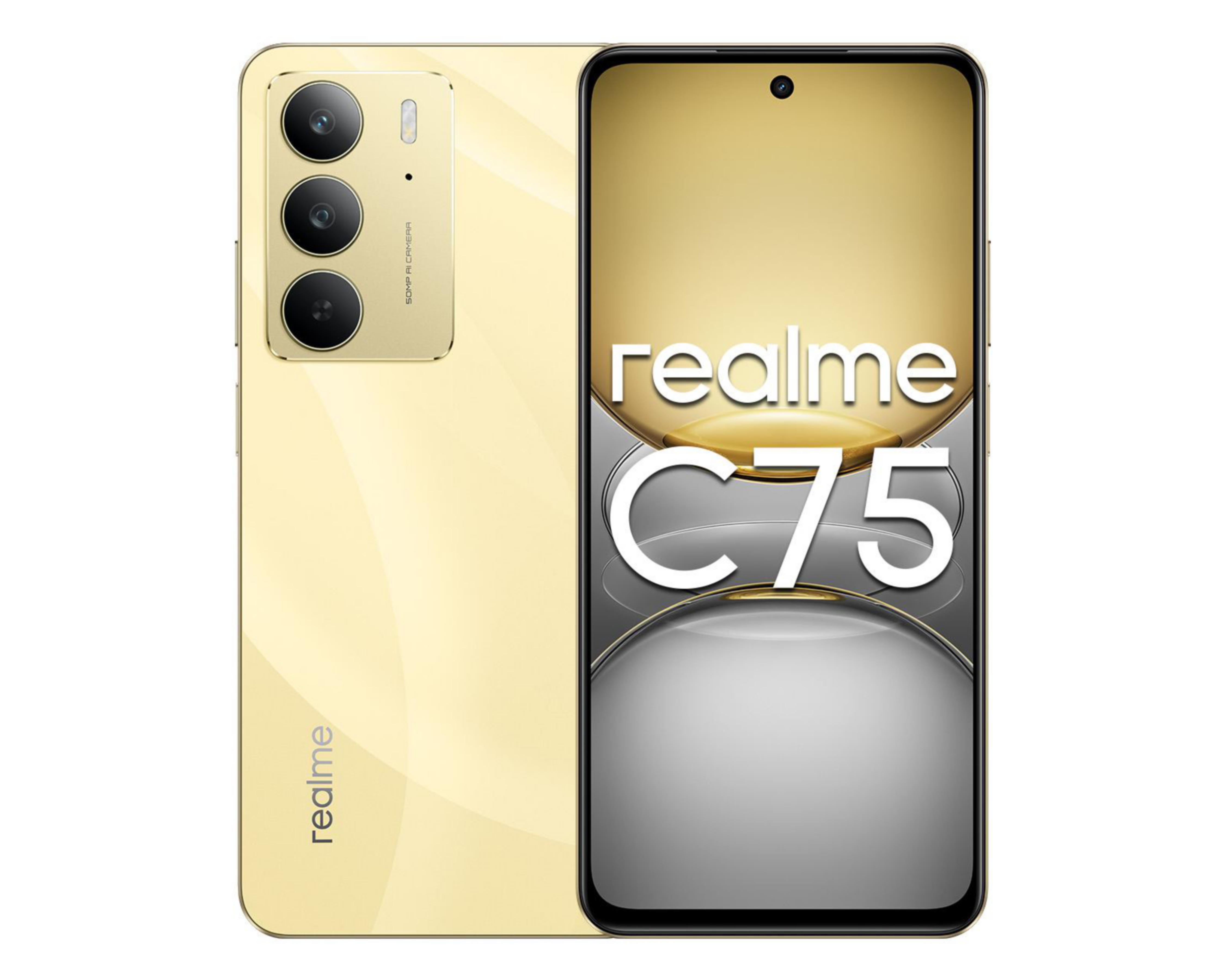 Foto 3 pulgar | Telcel Realme C75 256 GB Dorado + Audífonos y Bocina