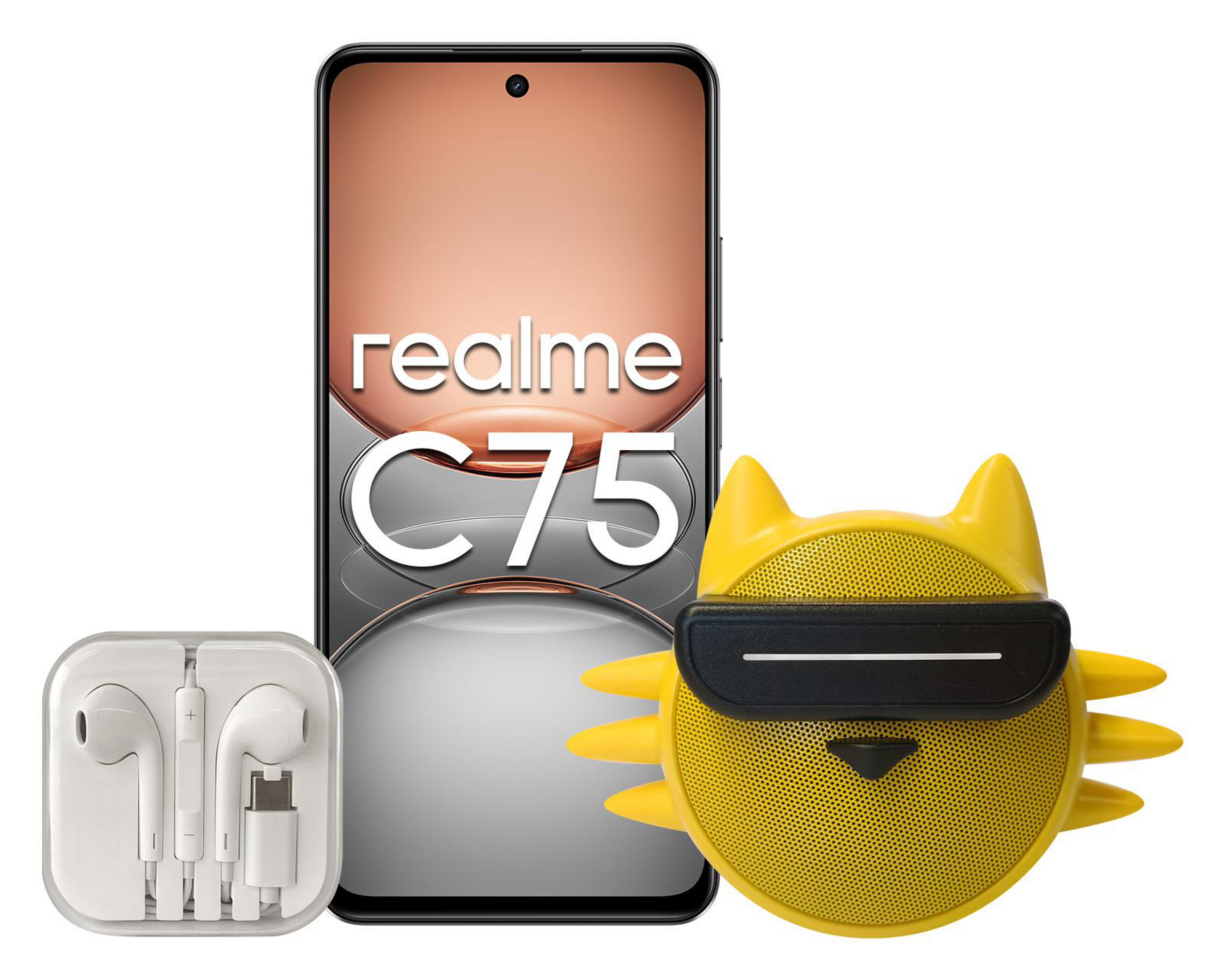 Foto 2 pulgar | Telcel Realme C75 256 GB Negro + Bocina Bluetooth + Audífonos