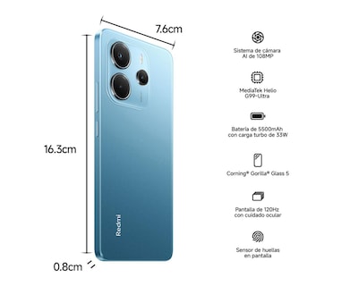 Foto 6 | AT&T Xiaomi Redmi Note 14 256 GB Azul