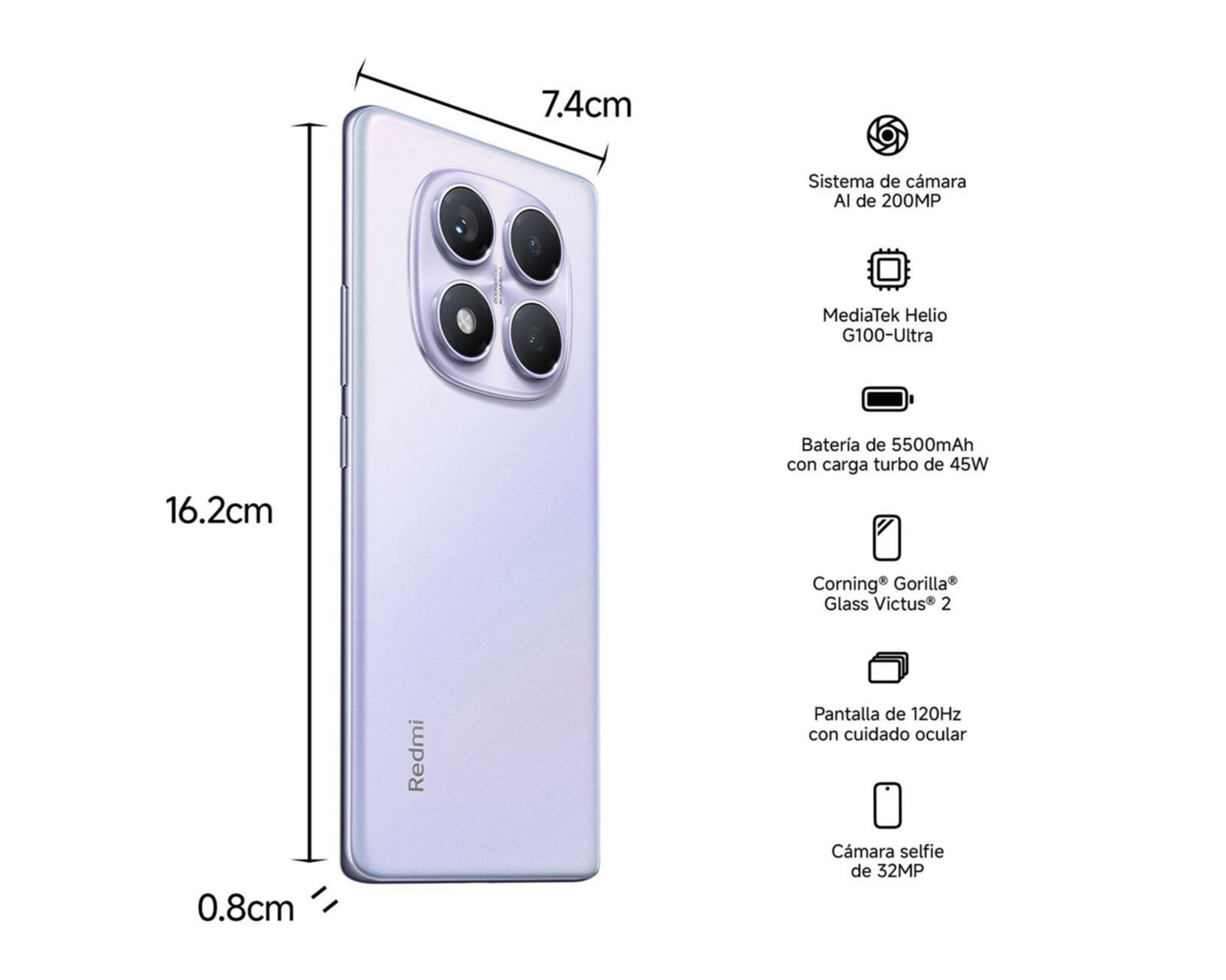 Foto 7 pulgar | Movistar Xiaomi Redmi Note 14 Pro 256 GB Morado